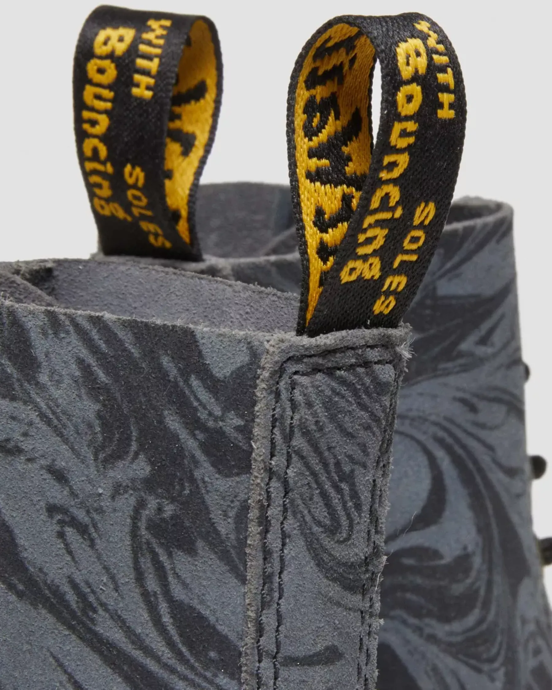 Sale|Originals>Dr. Martens 1460 Pascal Marbled Suede Lace Up Boots Black+Grey — Marbled Suede