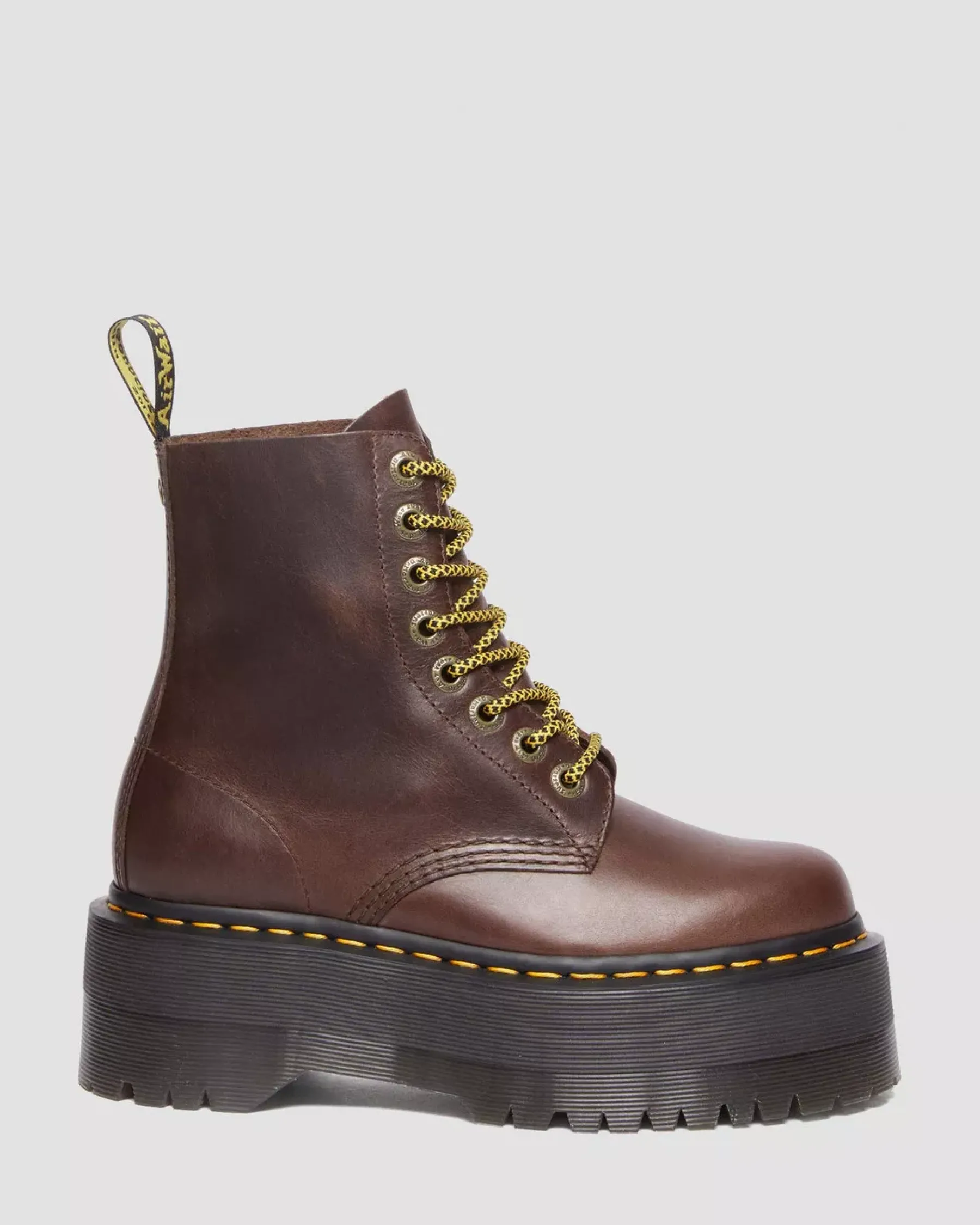 Sale|Originals>Dr. Martens 1460 Pascal Max Pull Up Leather Platform Boots Dark Brown
