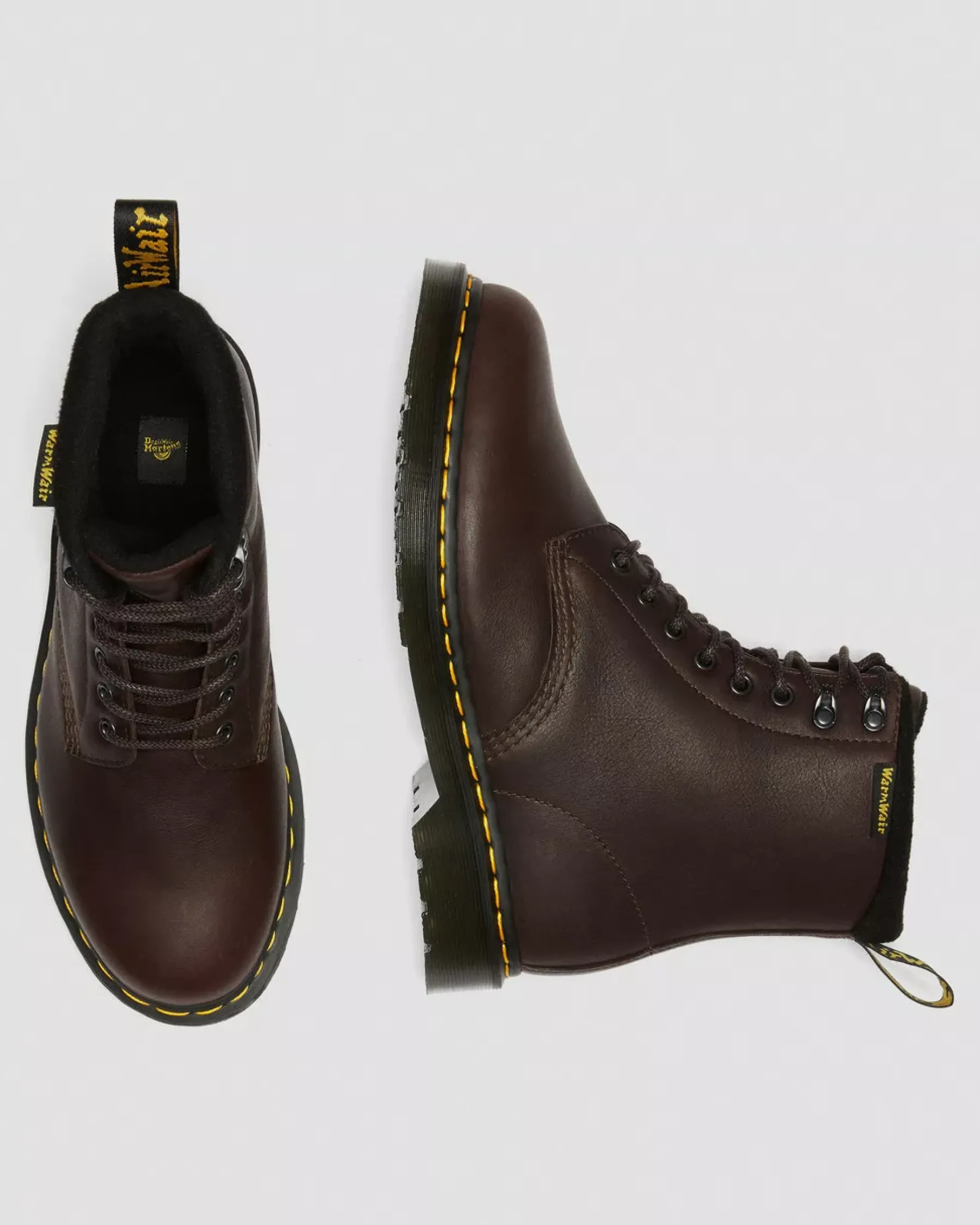 Winter Boots|Ankle Boots>Dr. Martens 1460 Pascal Warmwair Leather Lace Up Boots Dark Brown — Valor Wp
