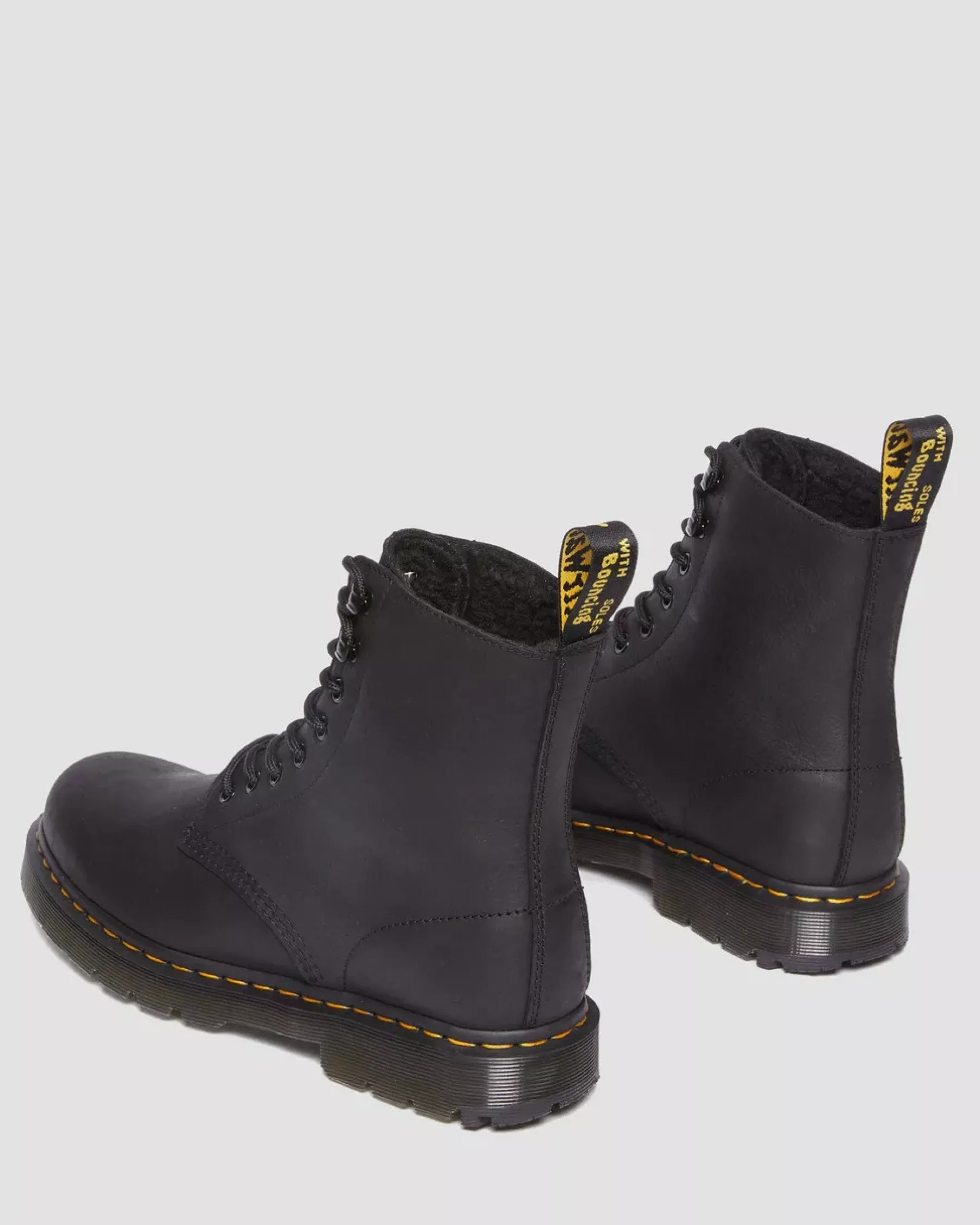 Originals|Ankle Boots>Dr. Martens 1460 Pascal Wintergrip Outlaw Leather Lace Up Boots BLACK — Outlaw