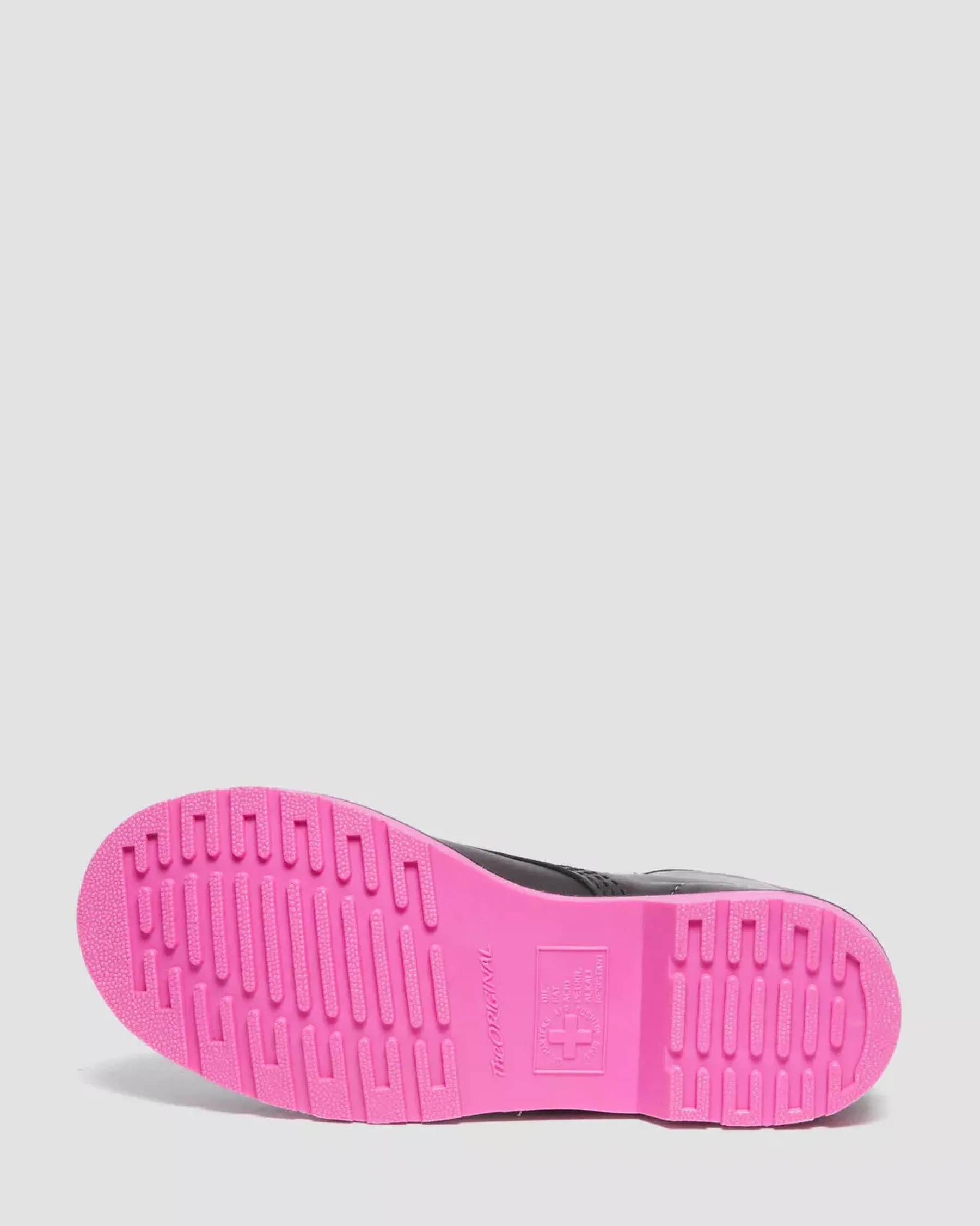 Sale|Originals>Dr. Martens 1460 Pink Sole Wanama Leather Jungle Zip Boots Black — Wanama