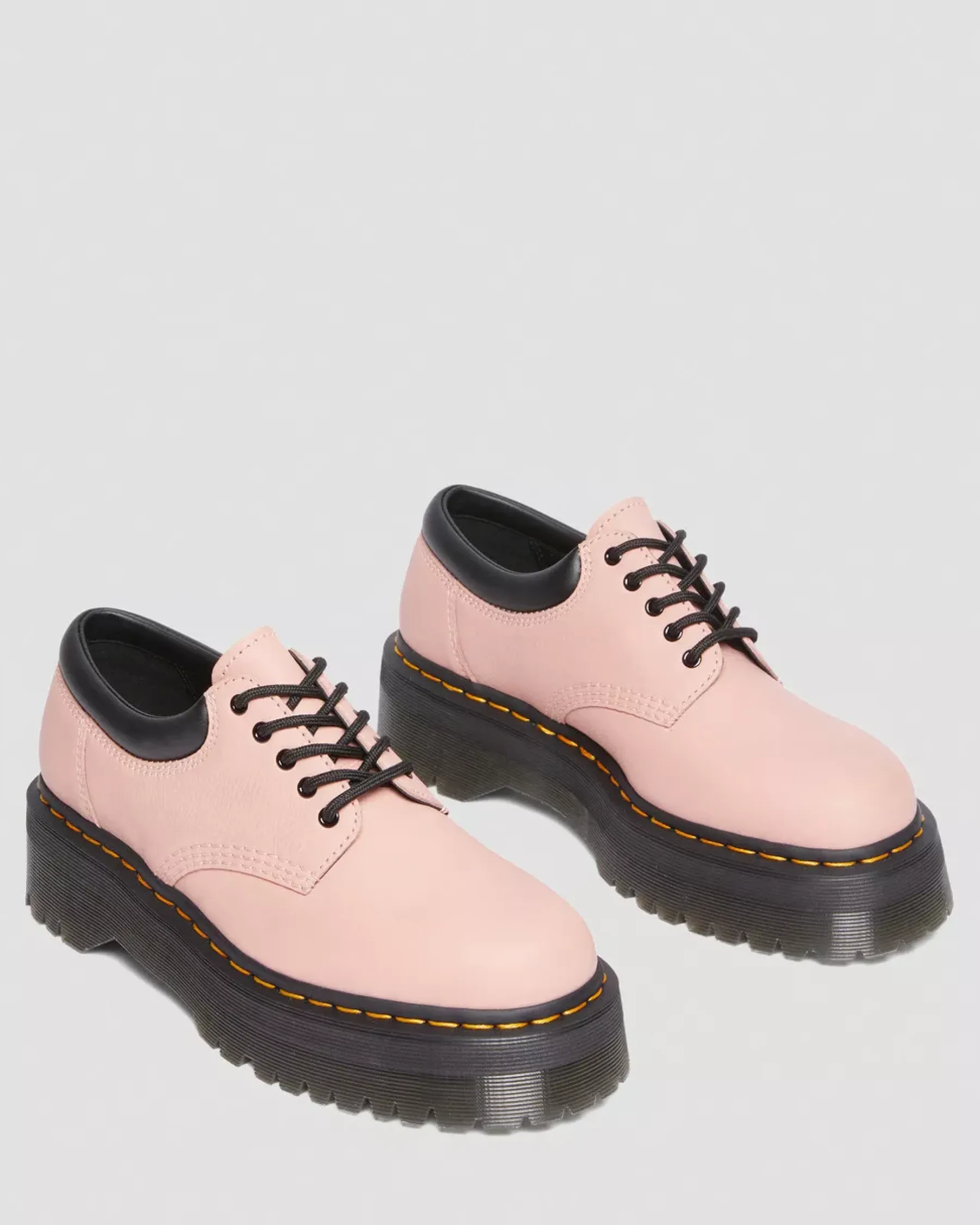 Sale|Platform Shoes>Dr. Martens 8053 Pisa Leather Platform Casual Shoes Peach Beige — Pisa