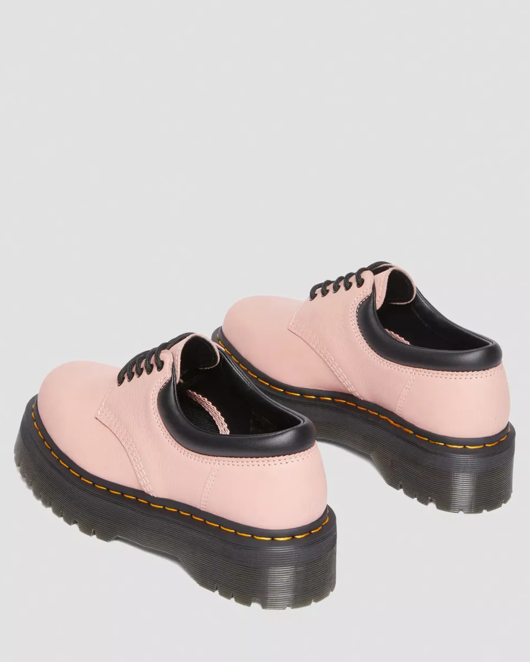 Sale|Platform Shoes>Dr. Martens 8053 Pisa Leather Platform Casual Shoes Peach Beige — Pisa