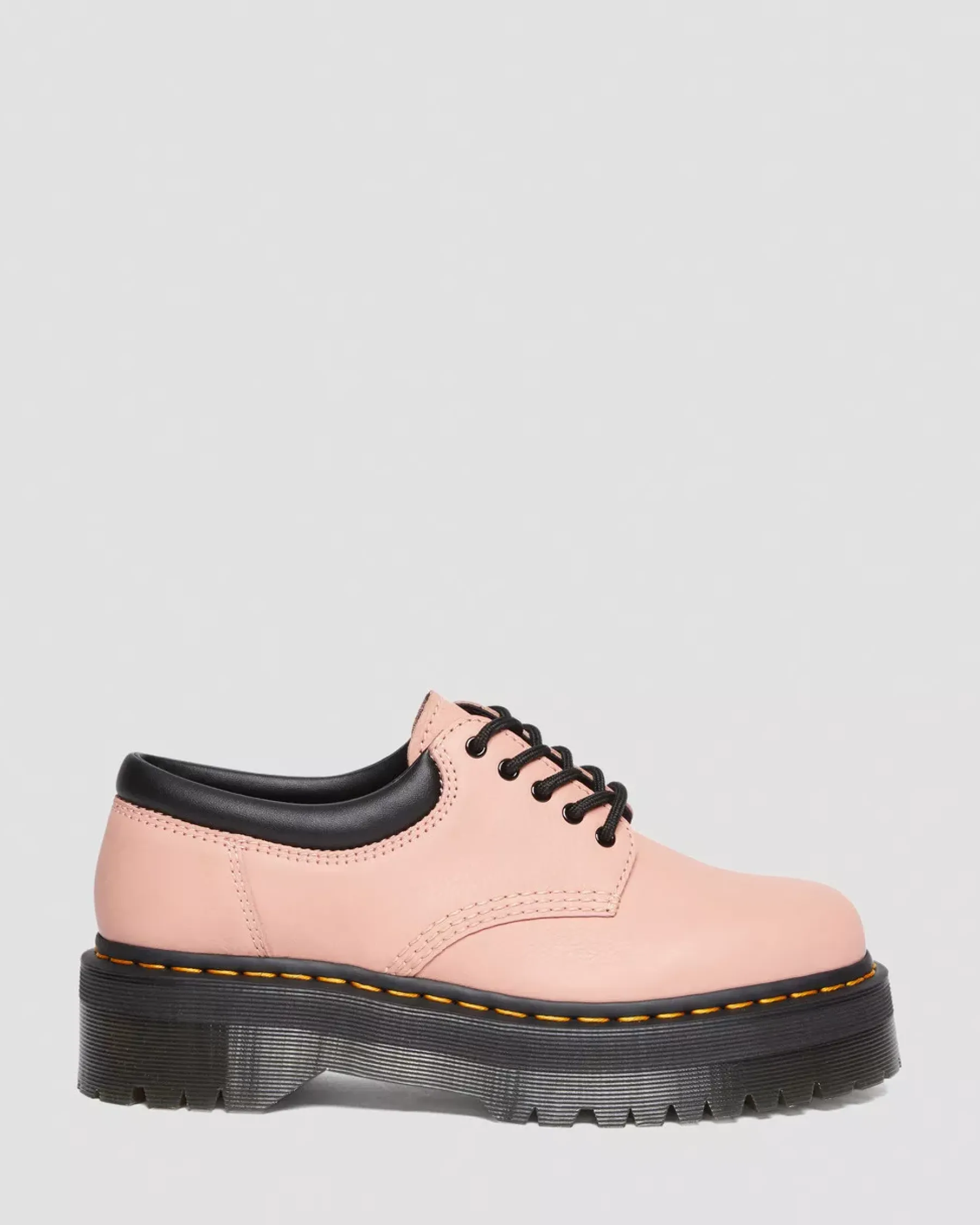Sale|Platform Shoes>Dr. Martens 8053 Pisa Leather Platform Casual Shoes Peach Beige — Pisa