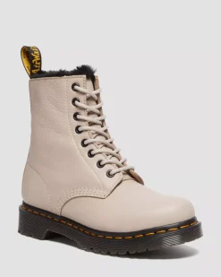 Sale|Originals>Dr. Martens 1460 Serena Faux Fur Lined Virginia Lace Up Boots VINTAGE TAUPE — Virginia