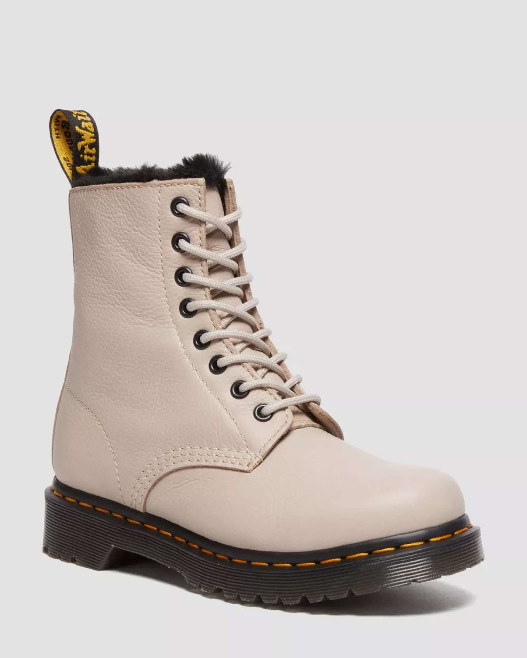 Sale|Originals>Dr. Martens 1460 Serena Faux Fur Lined Virginia Lace Up Boots VINTAGE TAUPE — Virginia