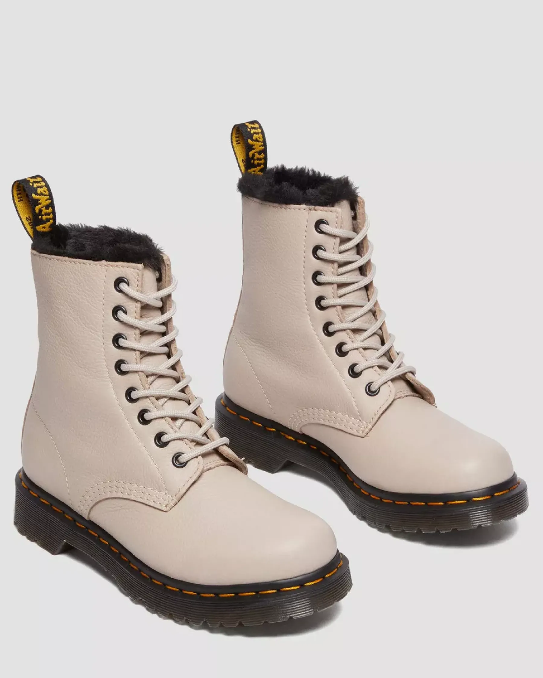 Sale|Originals>Dr. Martens 1460 Serena Faux Fur Lined Virginia Lace Up Boots VINTAGE TAUPE — Virginia
