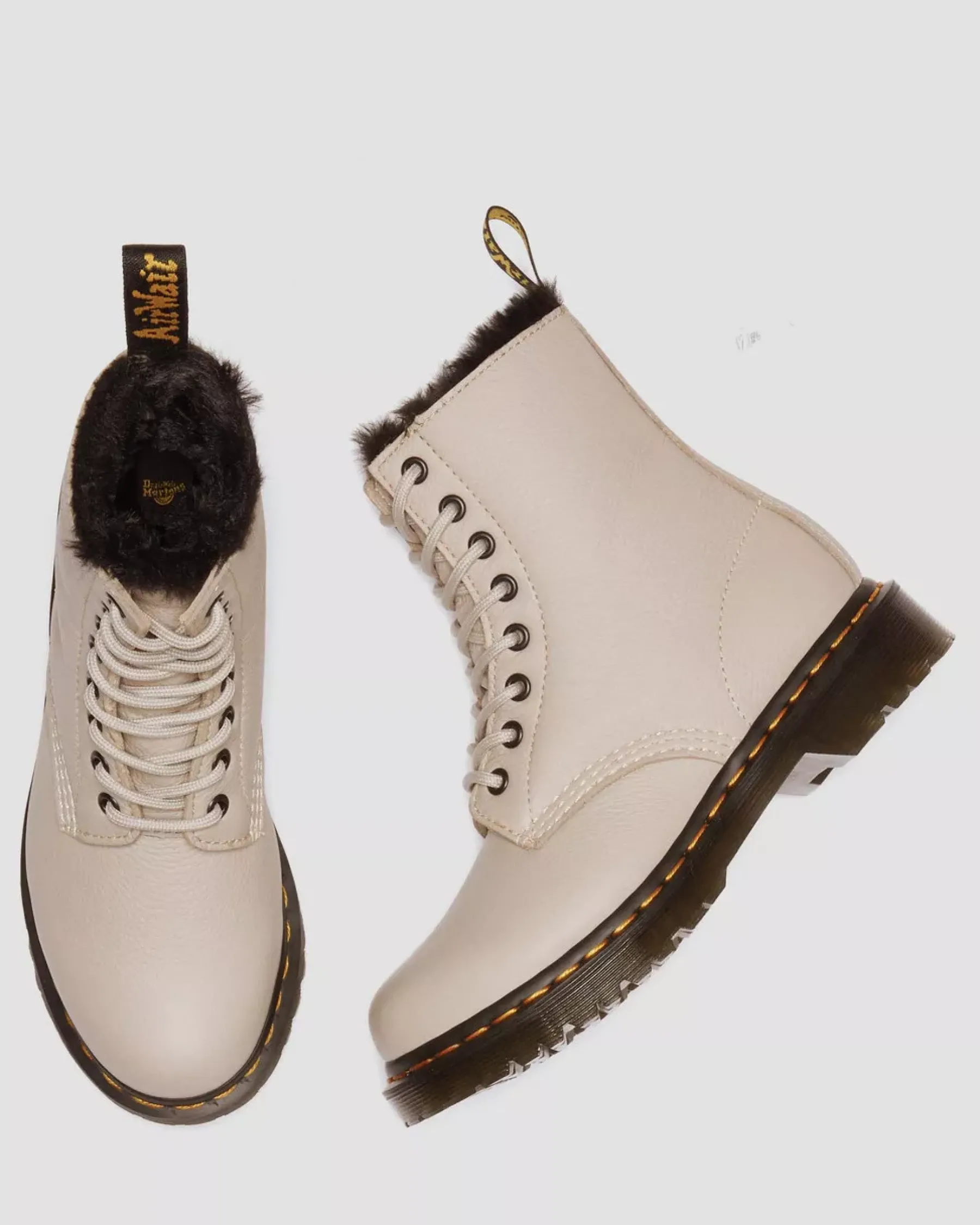 Sale|Originals>Dr. Martens 1460 Serena Faux Fur Lined Virginia Lace Up Boots VINTAGE TAUPE — Virginia