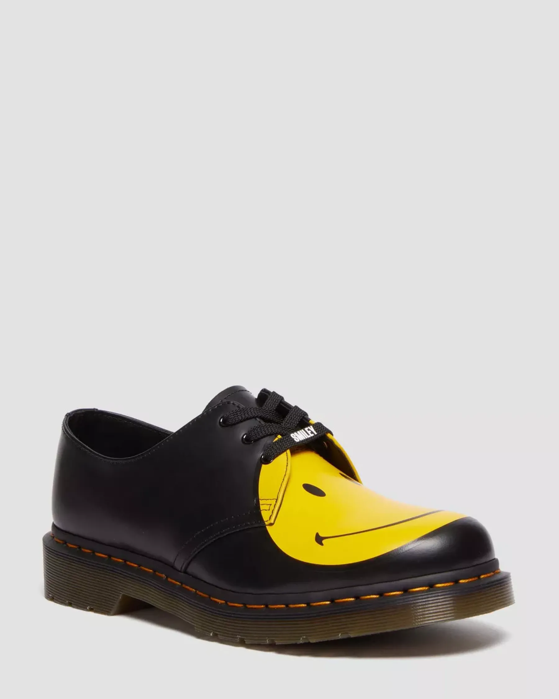 Originals|Oxfords>Dr. Martens 1461 Smiley® Smooth Leather Oxford Shoes Black — Smooth Leather
