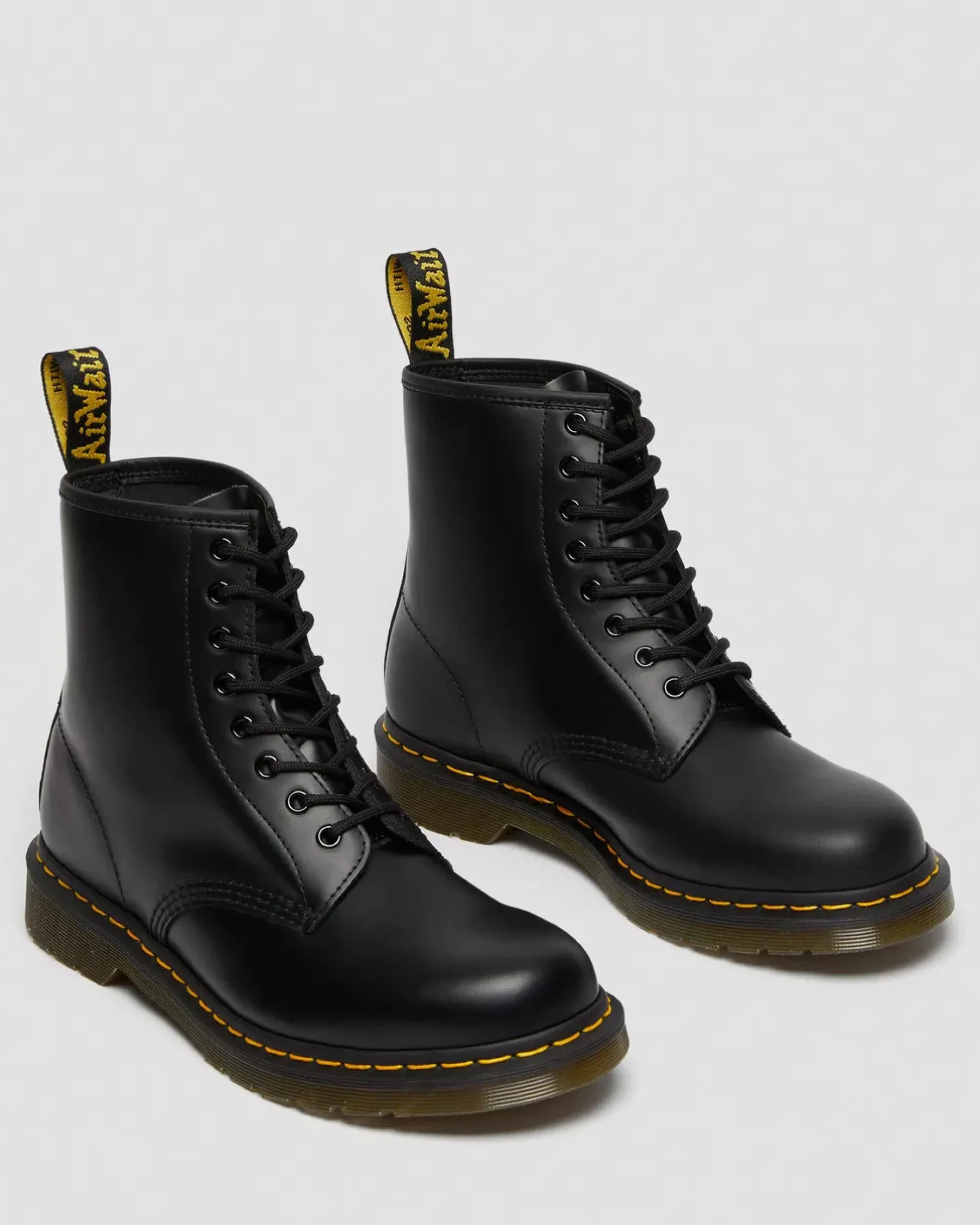 Bestsellers|Originals>Dr. Martens 1460 Smooth Leather Lace Up Boots Black — Smooth Leather