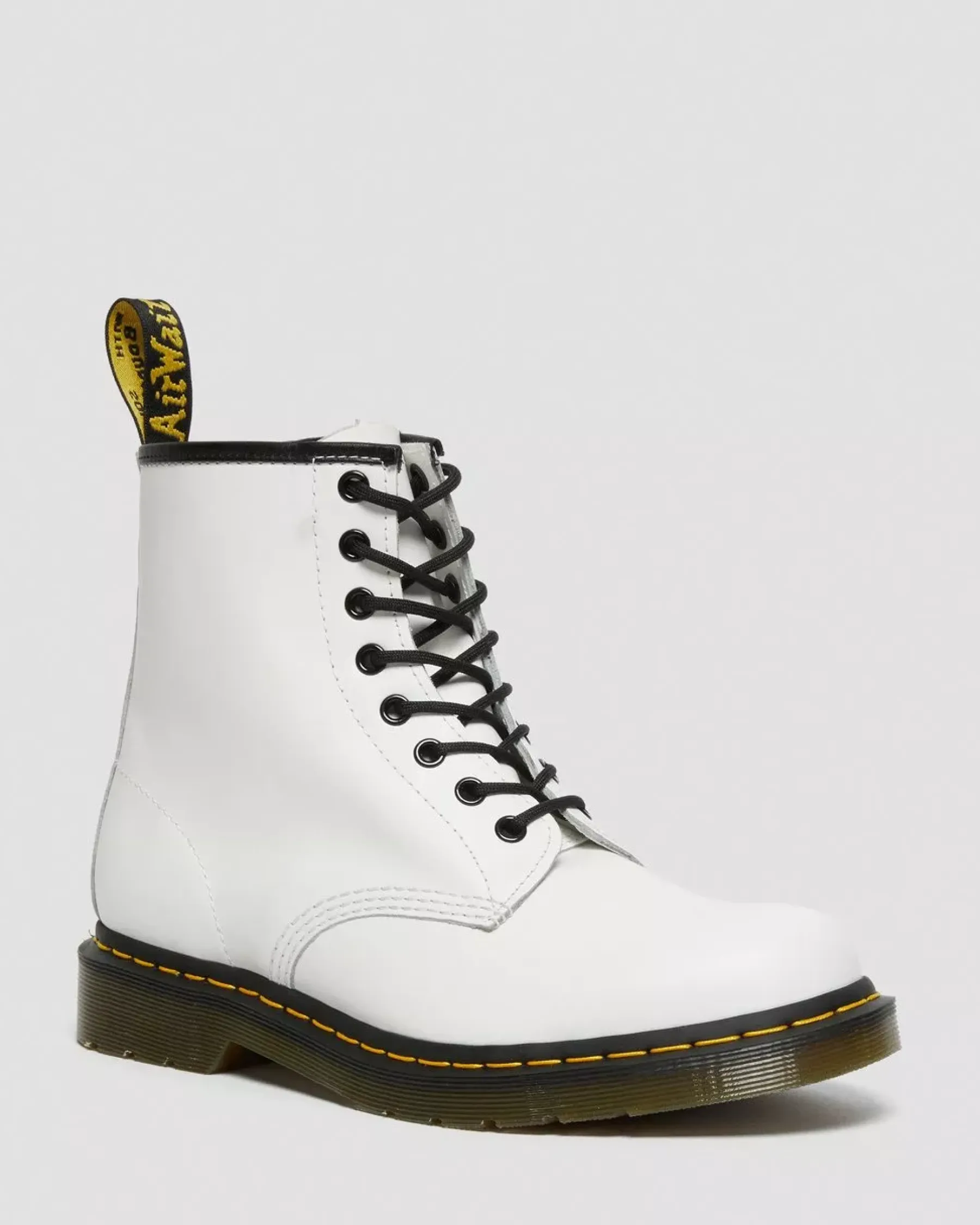 Originals|Ankle Boots>Dr. Martens 1460 Smooth Leather Lace Up Boots White — Smooth Leather
