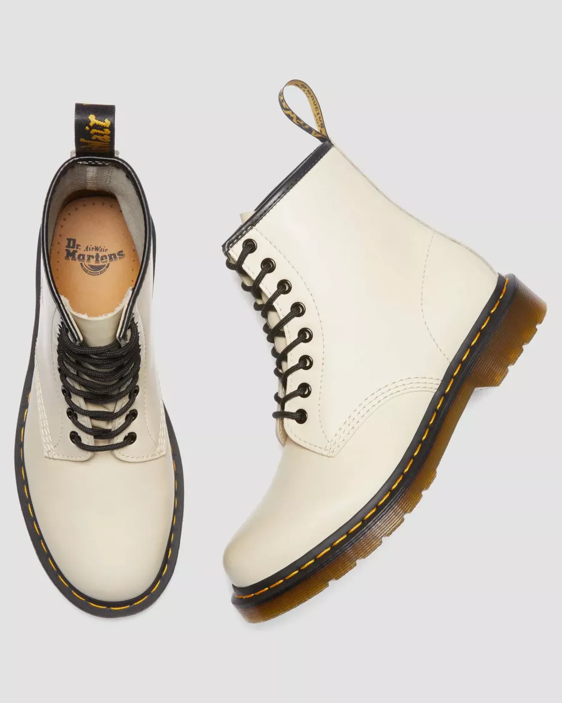 Sale|Originals>Dr. Martens 1460 Smooth Leather Lace Up Boots Parchment Beige — Smooth Leather