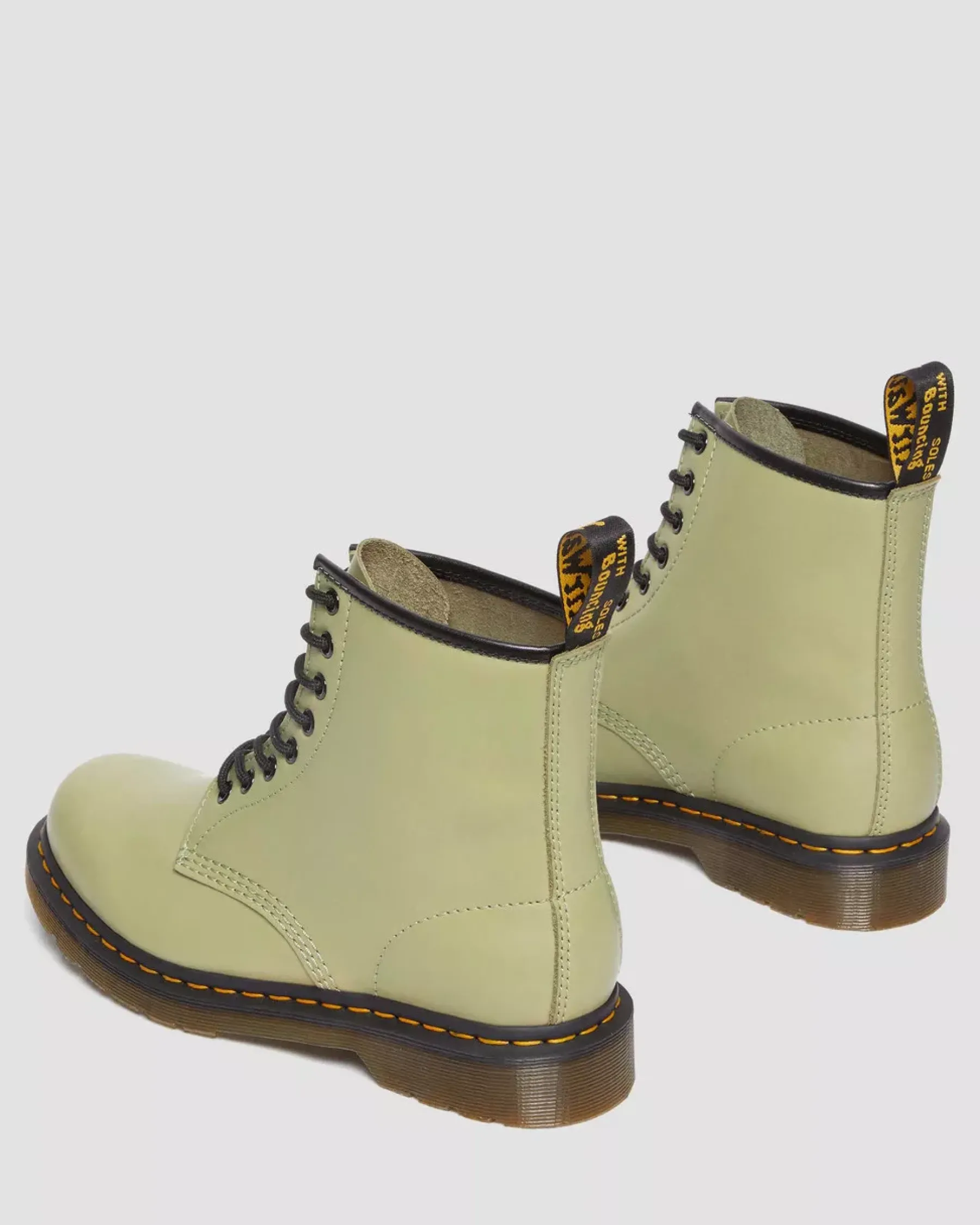 Sale|Originals>Dr. Martens 1460 Smooth Leather Lace Up Boots Pale Olive — Smooth Leather