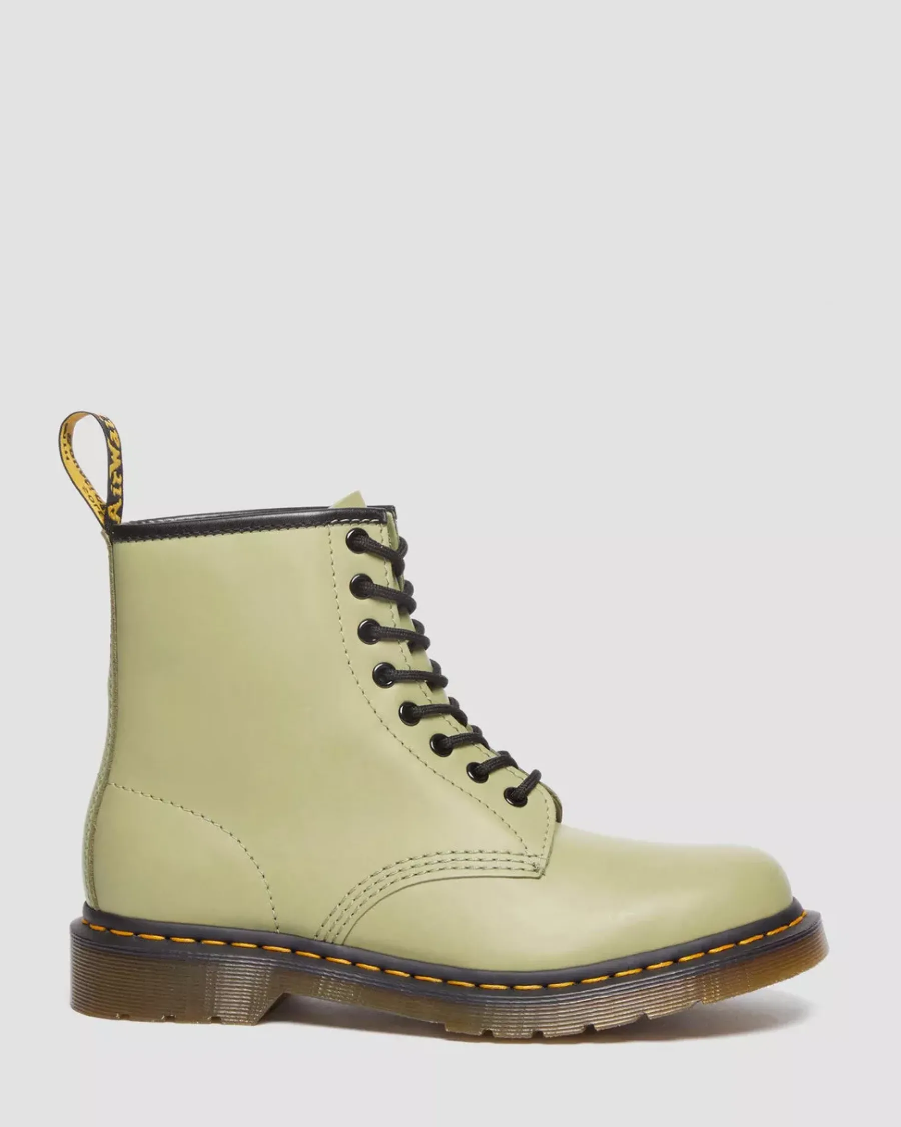 Sale|Originals>Dr. Martens 1460 Smooth Leather Lace Up Boots Pale Olive — Smooth Leather