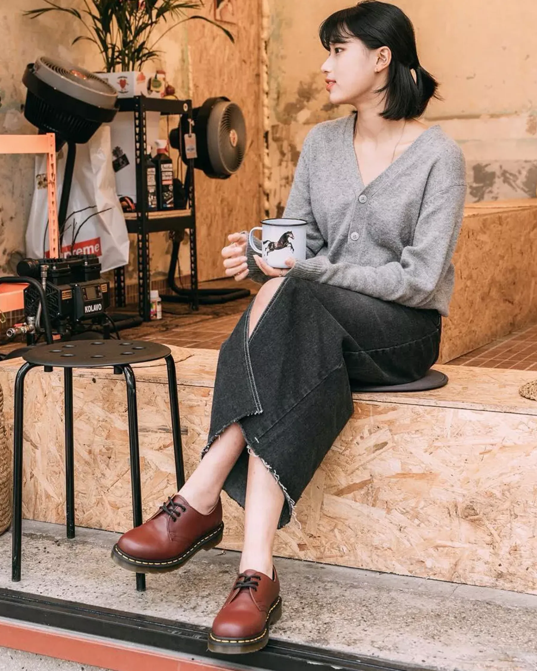 Originals|Shoes>Dr. Martens 1461 Smooth Leather Oxford Shoes Cherry Red — Smooth Leather