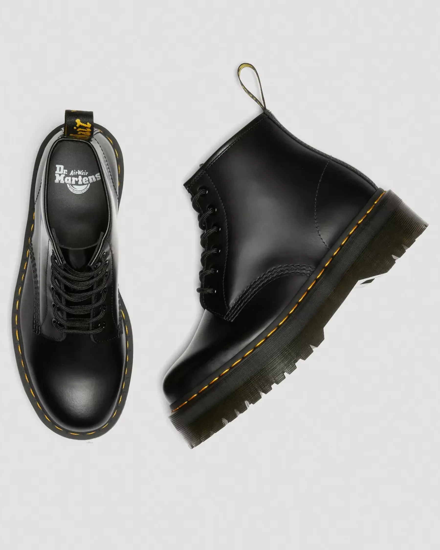 Sale|Originals>Dr. Martens 101 Smooth Leather Platform Ankle Boots Black — Smooth Leather