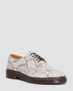 Sale|Shoes>Dr. Martens 2046 Snake Print Suede Oxford Shoes Sand+Black — Python Print Suede