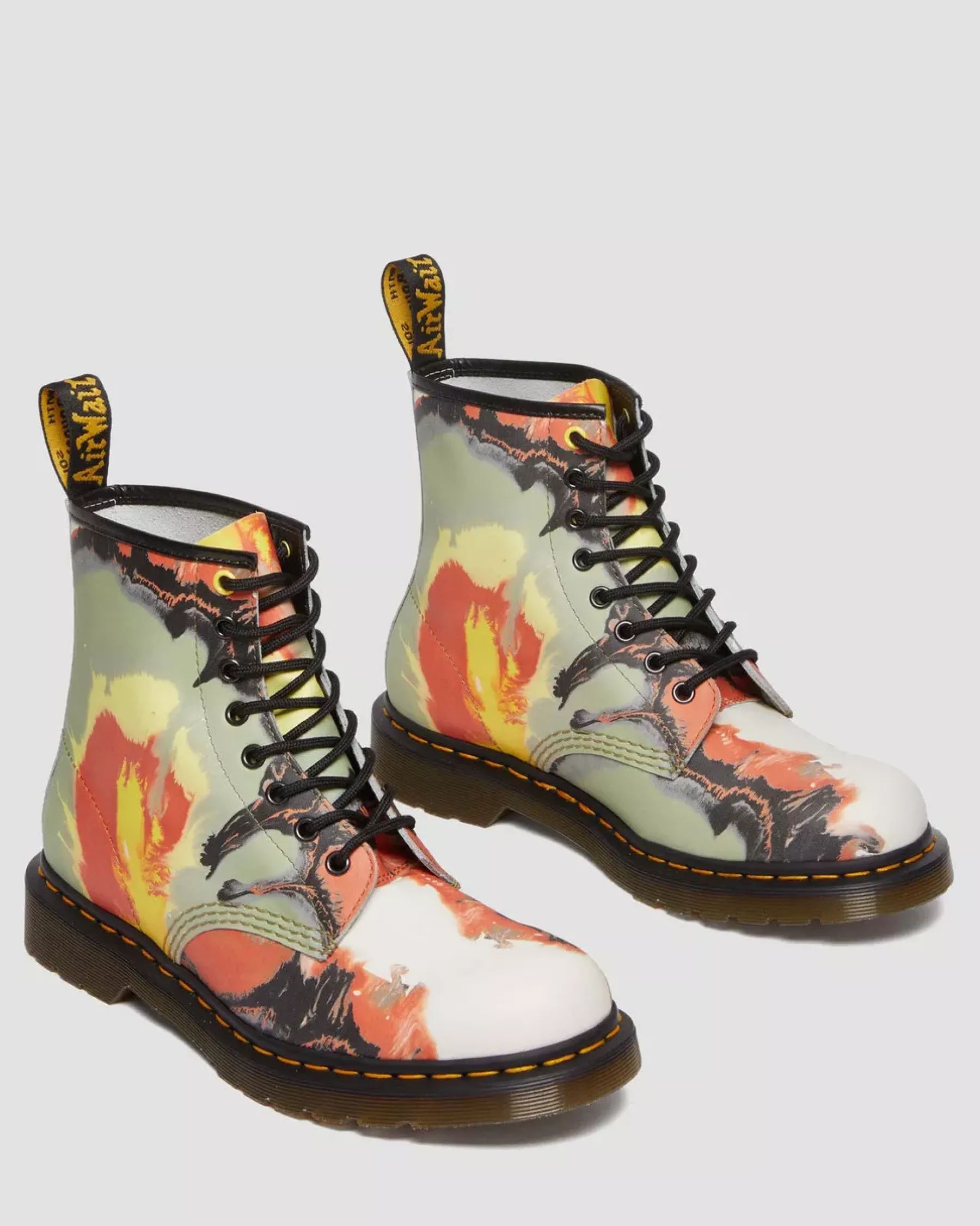 Originals|Ankle Boots>Dr. Martens 1460 Tate 'Volcanic Flare' Leather Lace Up Boots Multi — Backhand