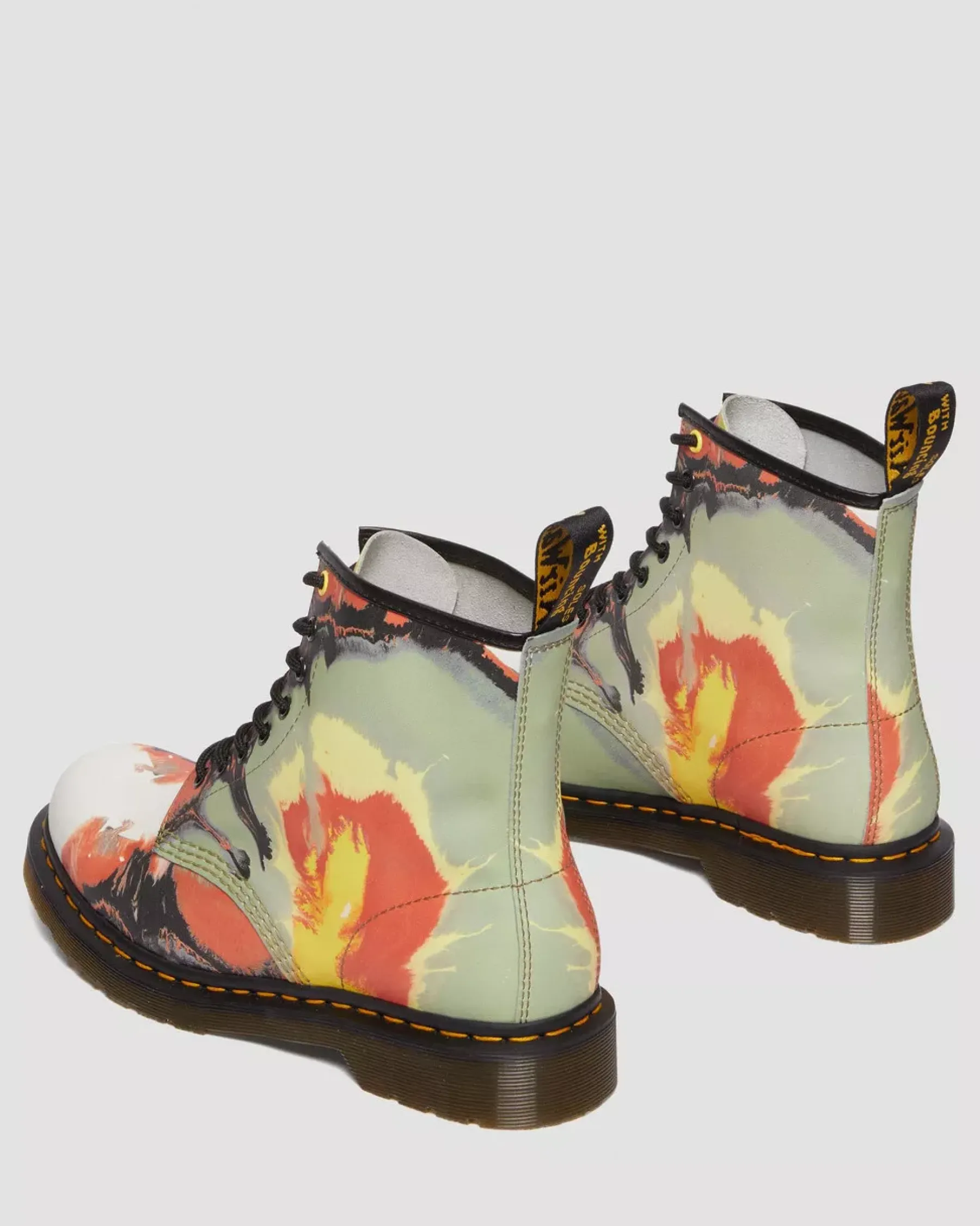 Originals|Ankle Boots>Dr. Martens 1460 Tate 'Volcanic Flare' Leather Lace Up Boots Multi — Backhand