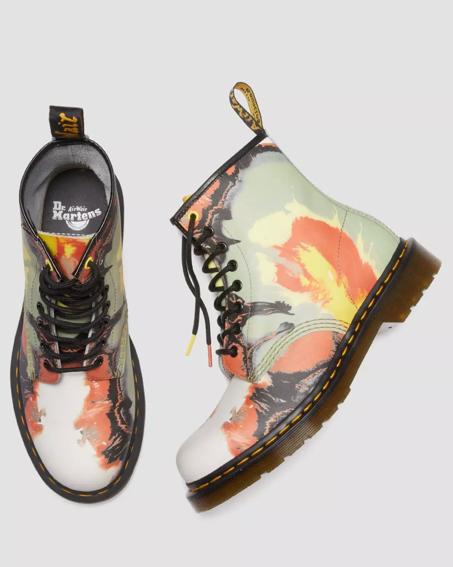 Originals|Ankle Boots>Dr. Martens 1460 Tate 'Volcanic Flare' Leather Lace Up Boots Multi — Backhand
