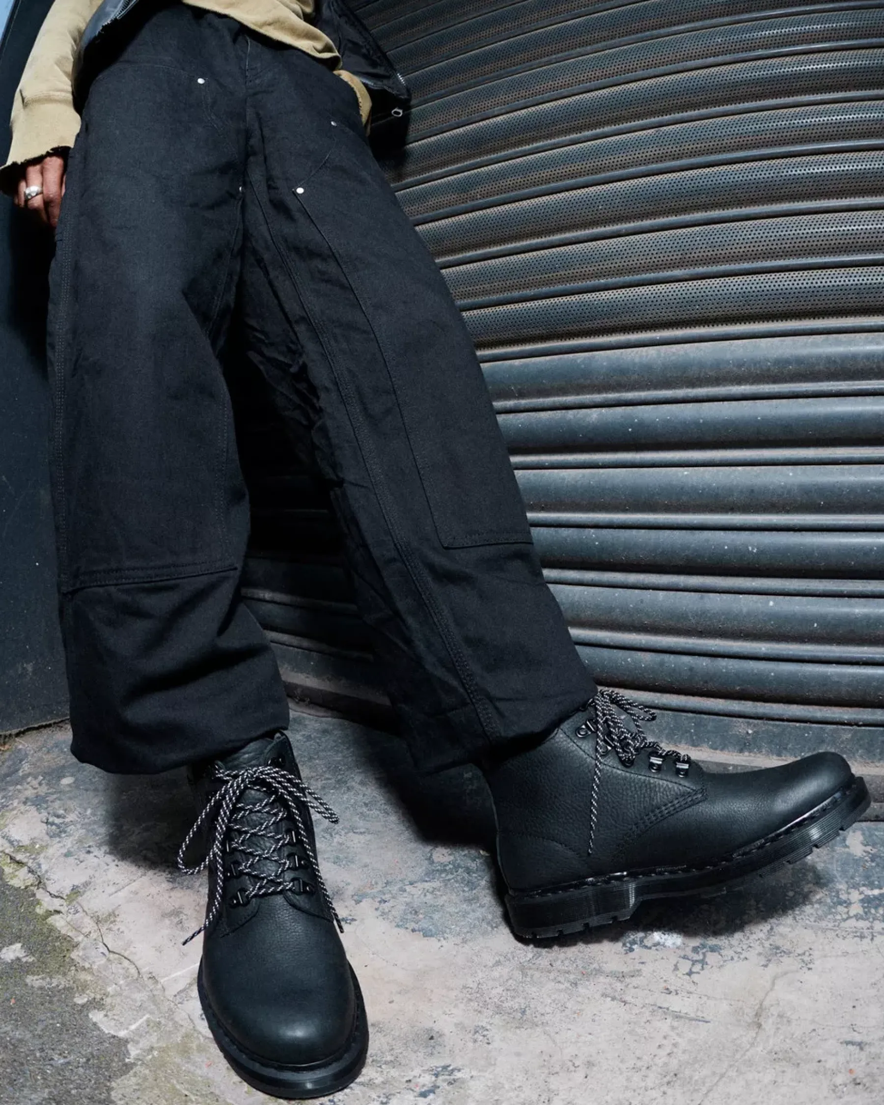 Sale|Originals>Dr. Martens 939 Trinity Waterproof Leather Lace Up Boots BLACK