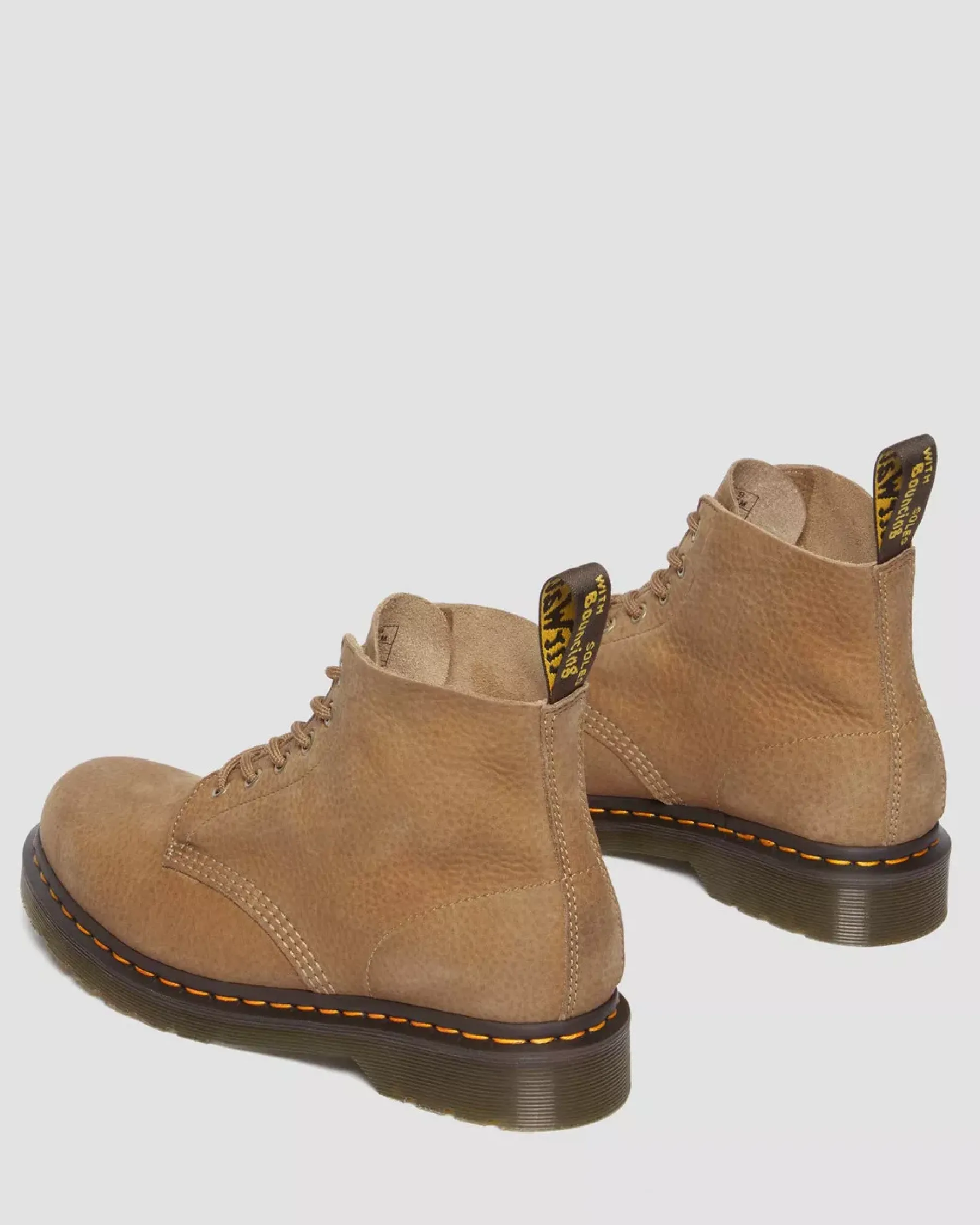 Originals|Ankle Boots>Dr. Martens 101 Tumbled Nubuck Leather Ankle Boots Savannah Tan — Tumbled Nubuck