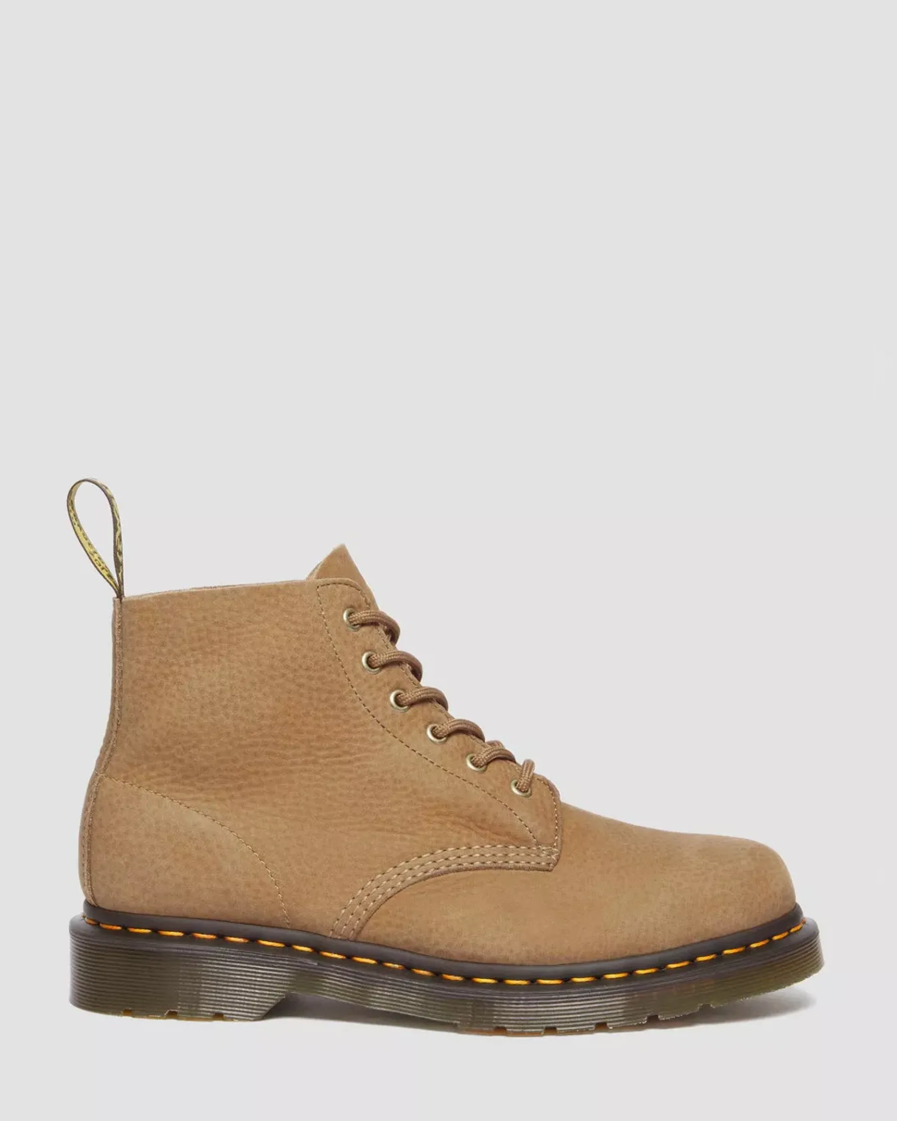 Originals|Ankle Boots>Dr. Martens 101 Tumbled Nubuck Leather Ankle Boots Savannah Tan — Tumbled Nubuck