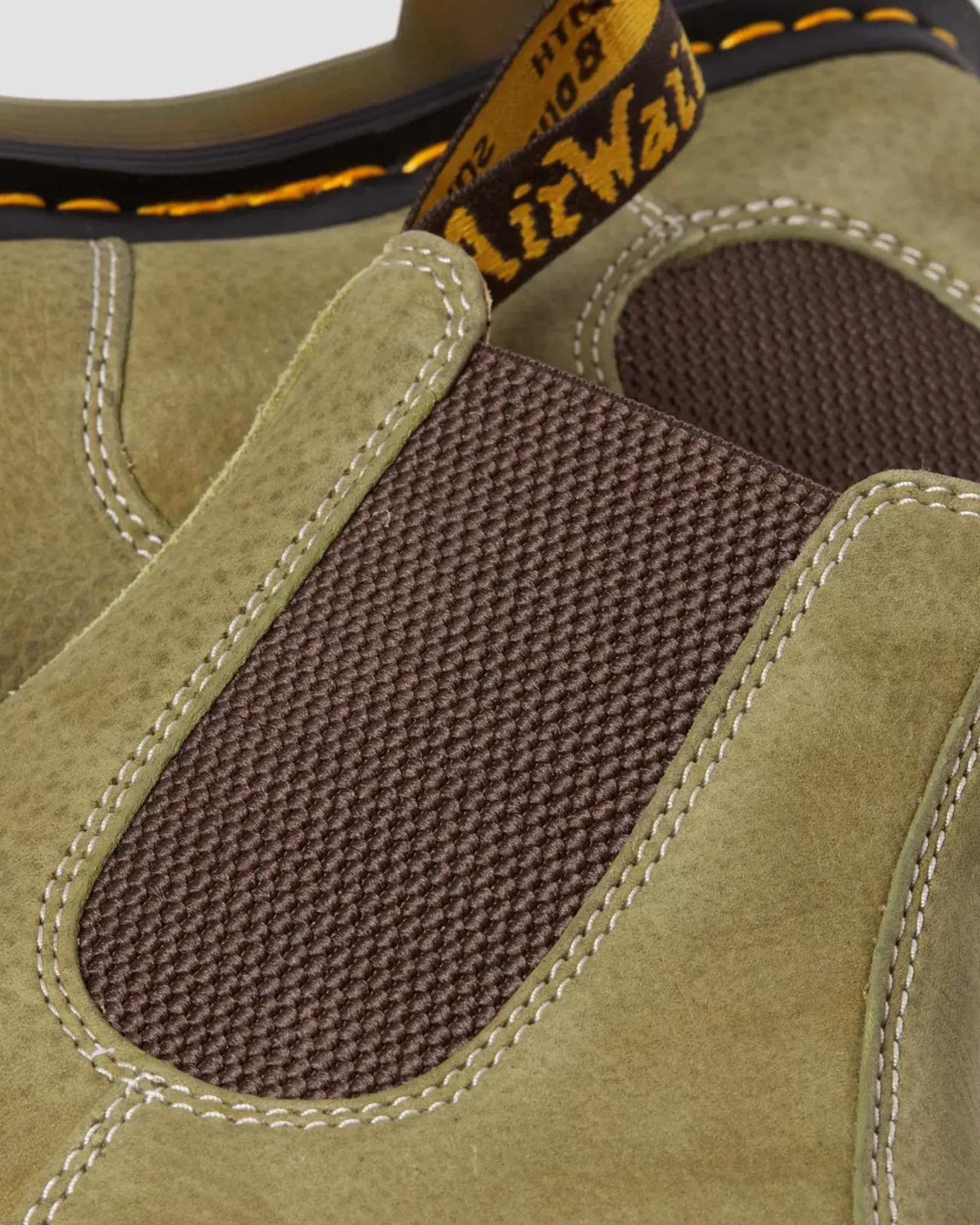 Originals|Boots>Dr. Martens 2976 Tumbled Nubuck Leather Chelsea Boots Muted Olive — Tumbled Nubuck