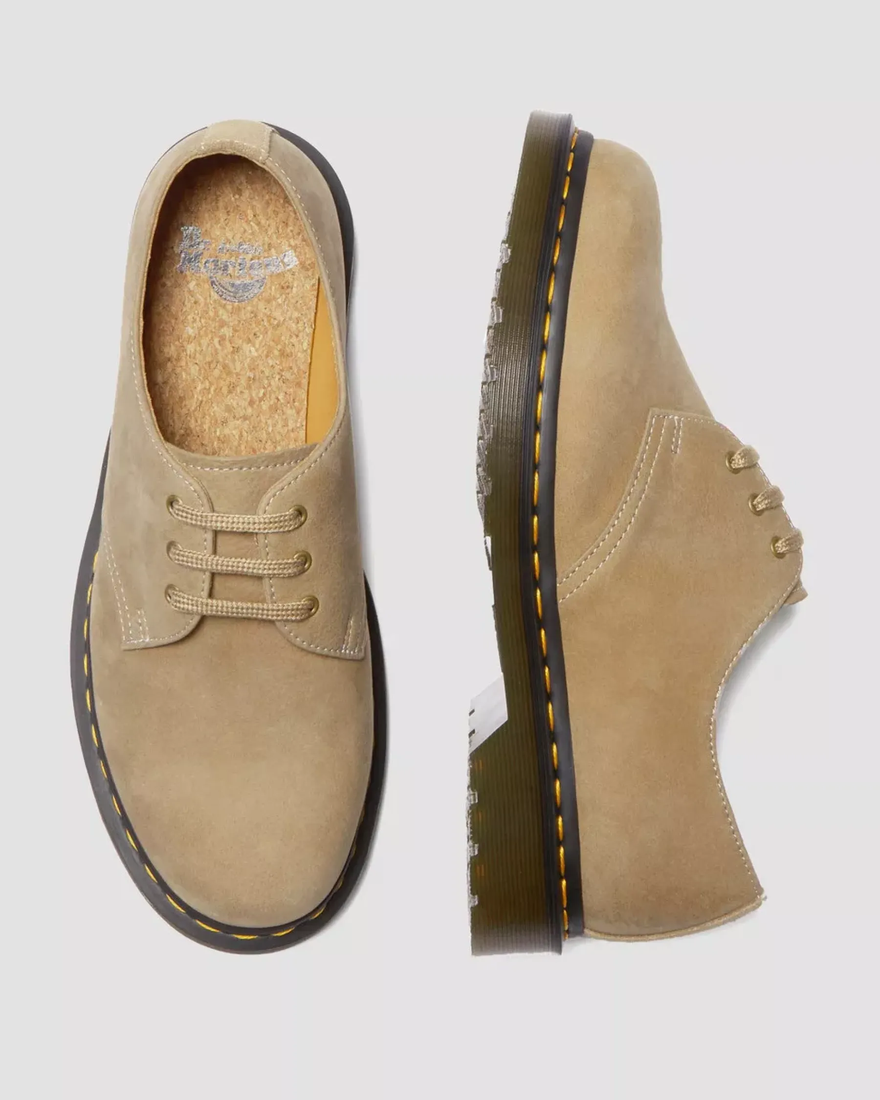 Originals|Shoes>Dr. Martens 1461 Tumbled Nubuck Leather Oxford Shoes Savannah Tan — Tumbled Nubuck