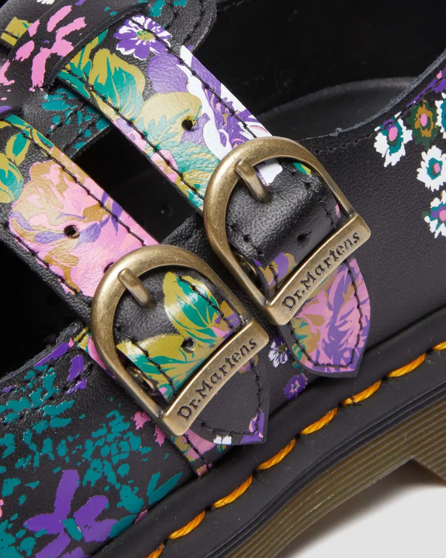Sale|Originals>Dr. Martens 8065 Vintage Floral Leather Mary Jane Shoes BLACK+MULTI — Vintage Floral Backhand
