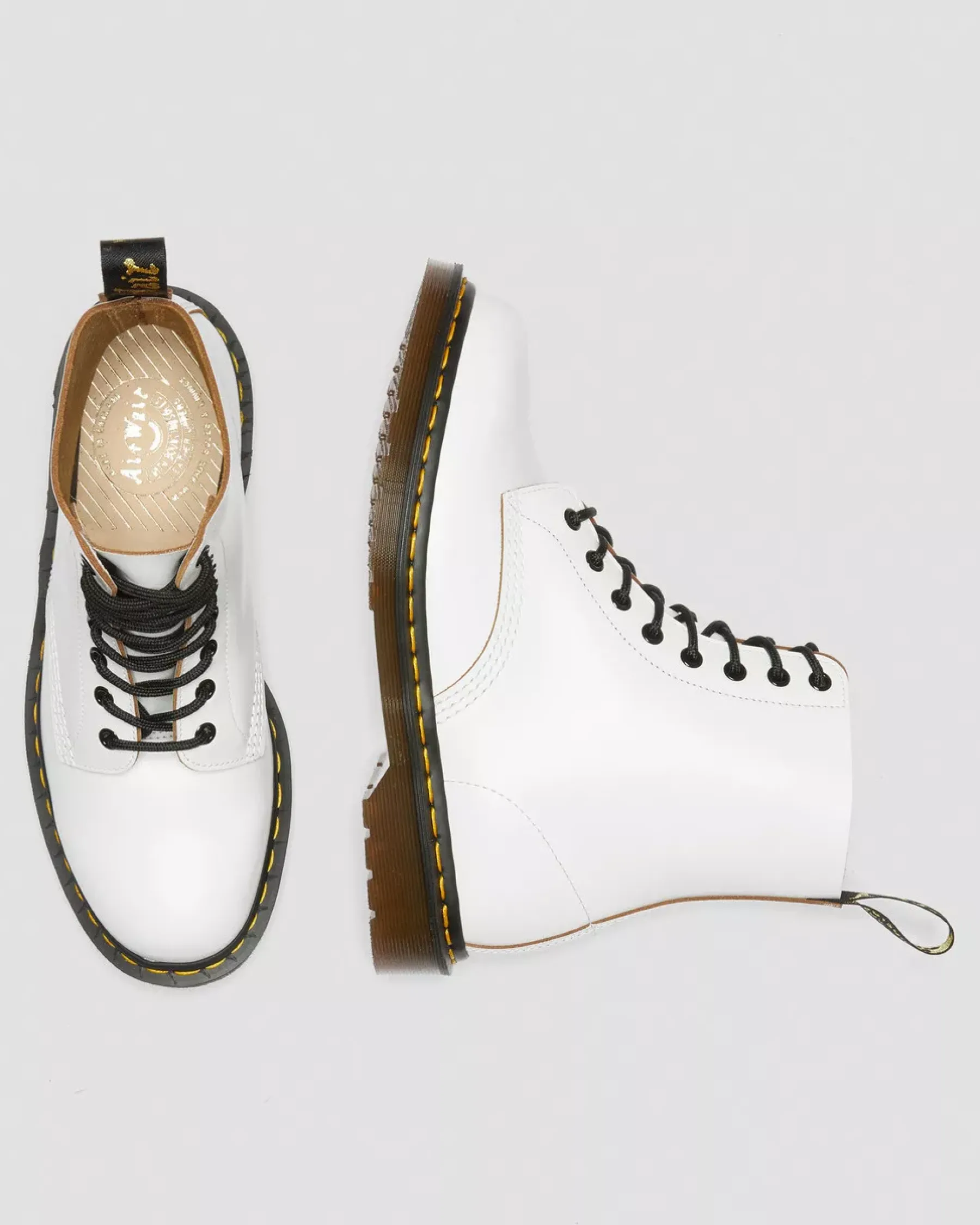 Sale|Originals>Dr. Martens 1460 Vintage Made in England Lace Up Boots White — Quilon