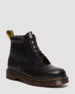 Originals|Ankle Boots>Dr. Martens 939 Vintage Smooth Leather Lace Up Boots Black — Vintage Smooth