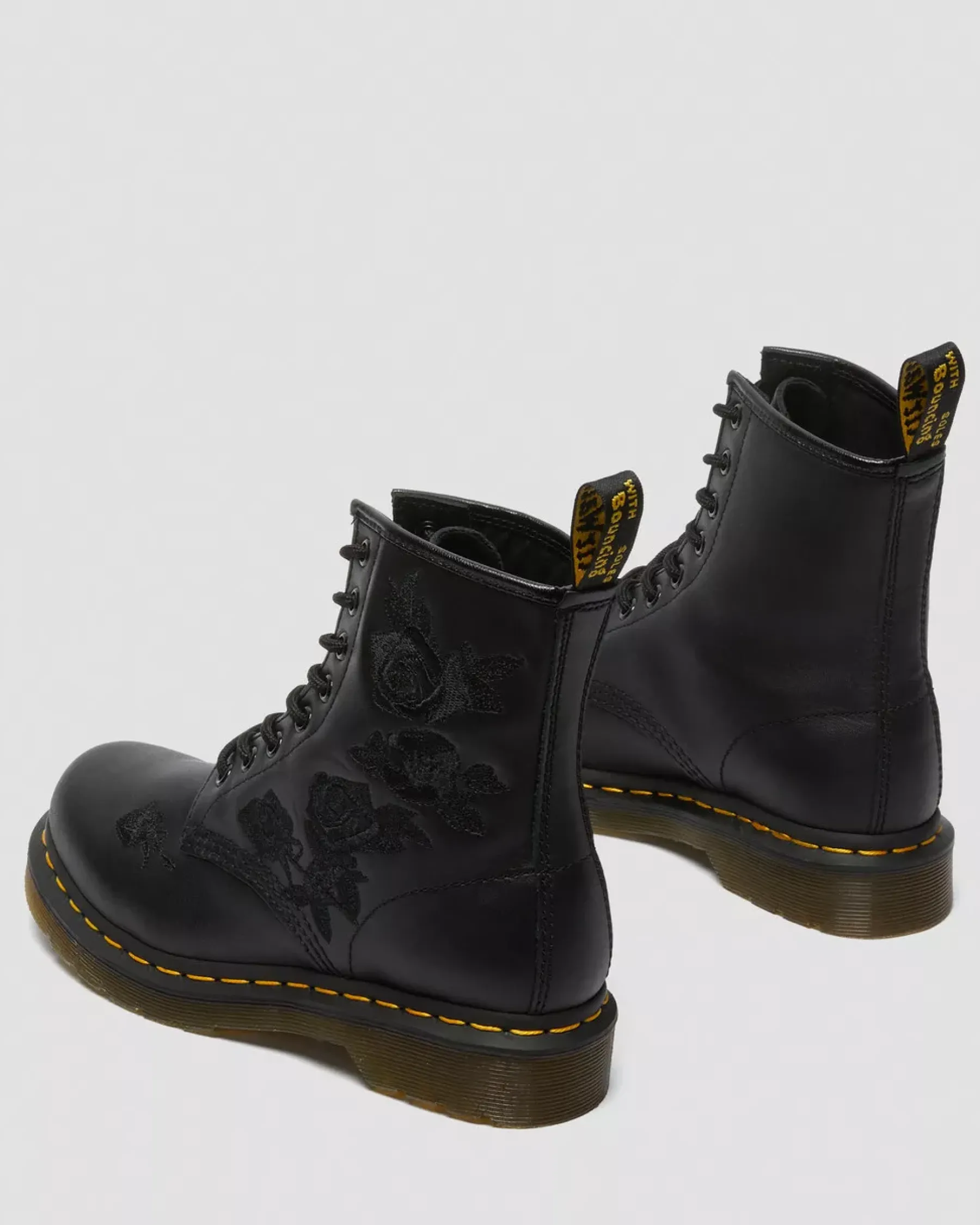 Originals|Ankle Boots>Dr. Martens 1460 Vonda Mono Women's Floral Boots Black — Softy T