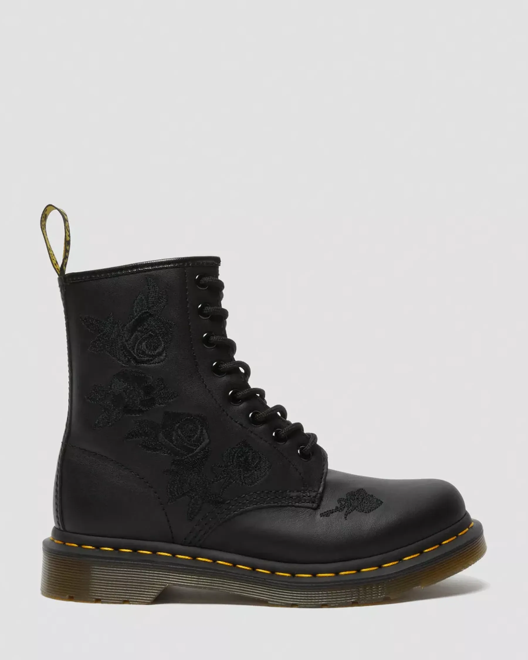 Originals|Ankle Boots>Dr. Martens 1460 Vonda Mono Women's Floral Boots Black — Softy T