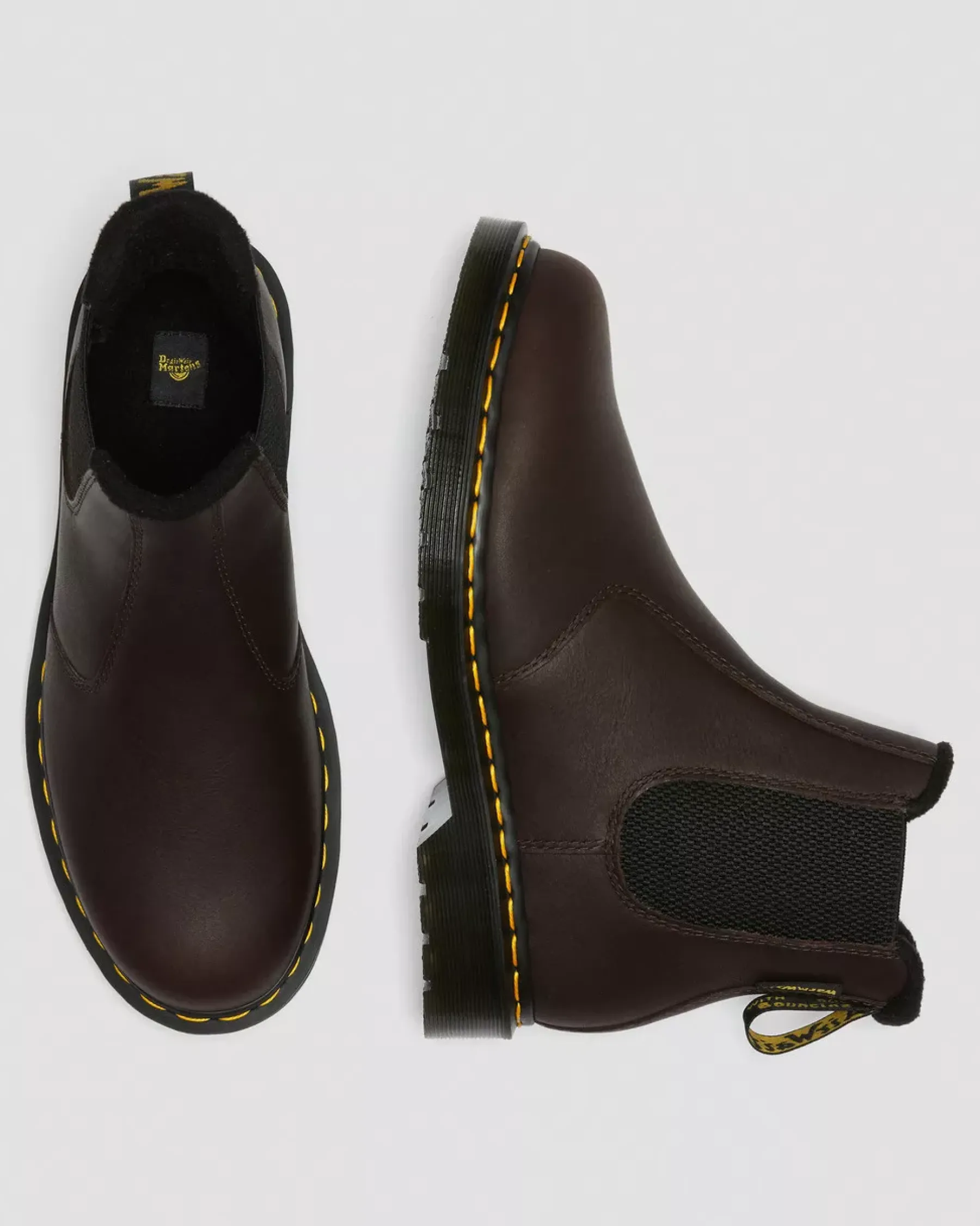 Originals|Winter Boots>Dr. Martens 2976 Warmwair Leather Chelsea Boots Dark Brown — Valor Wp
