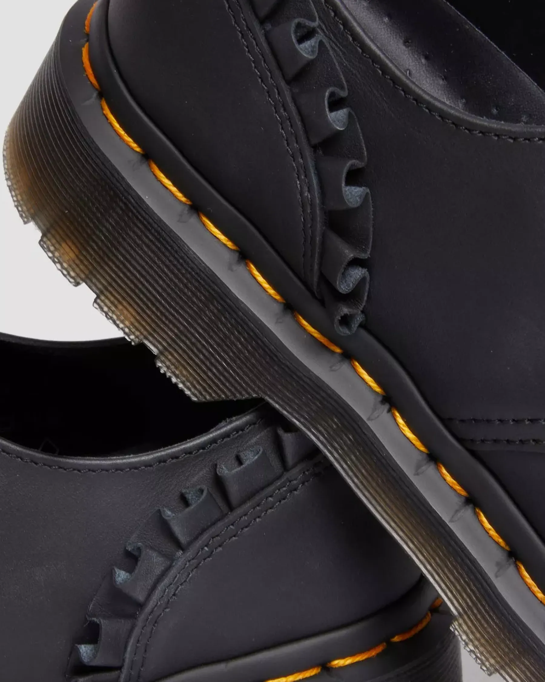 Sale>Dr. Martens 1461 Women's Frill Nappa Leather Oxford Shoes Black — Nappa Leather