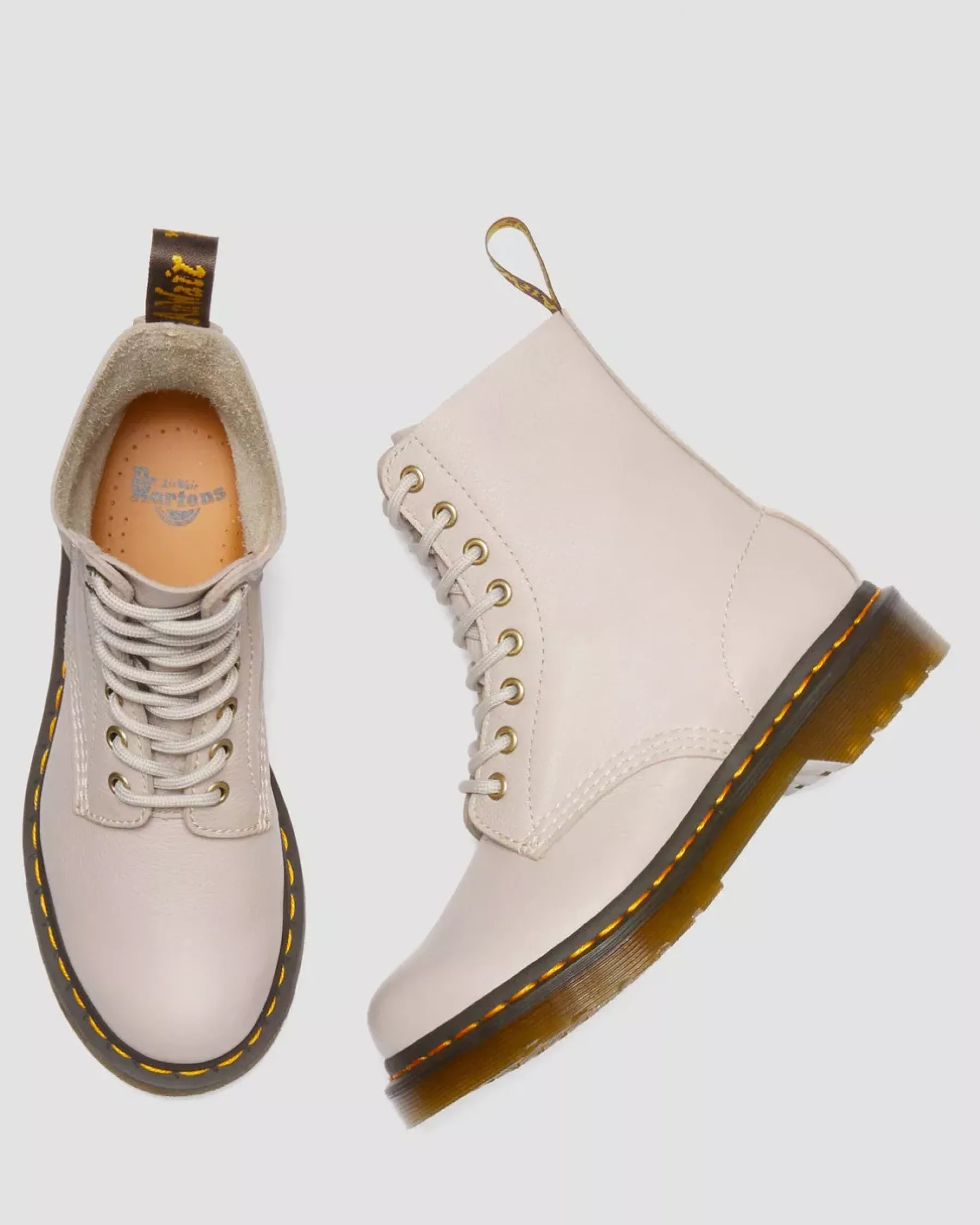 Originals|Ankle Boots>Dr. Martens 1460 Women's Pascal Virginia Leather Boots VINTAGE TAUPE — Virginia