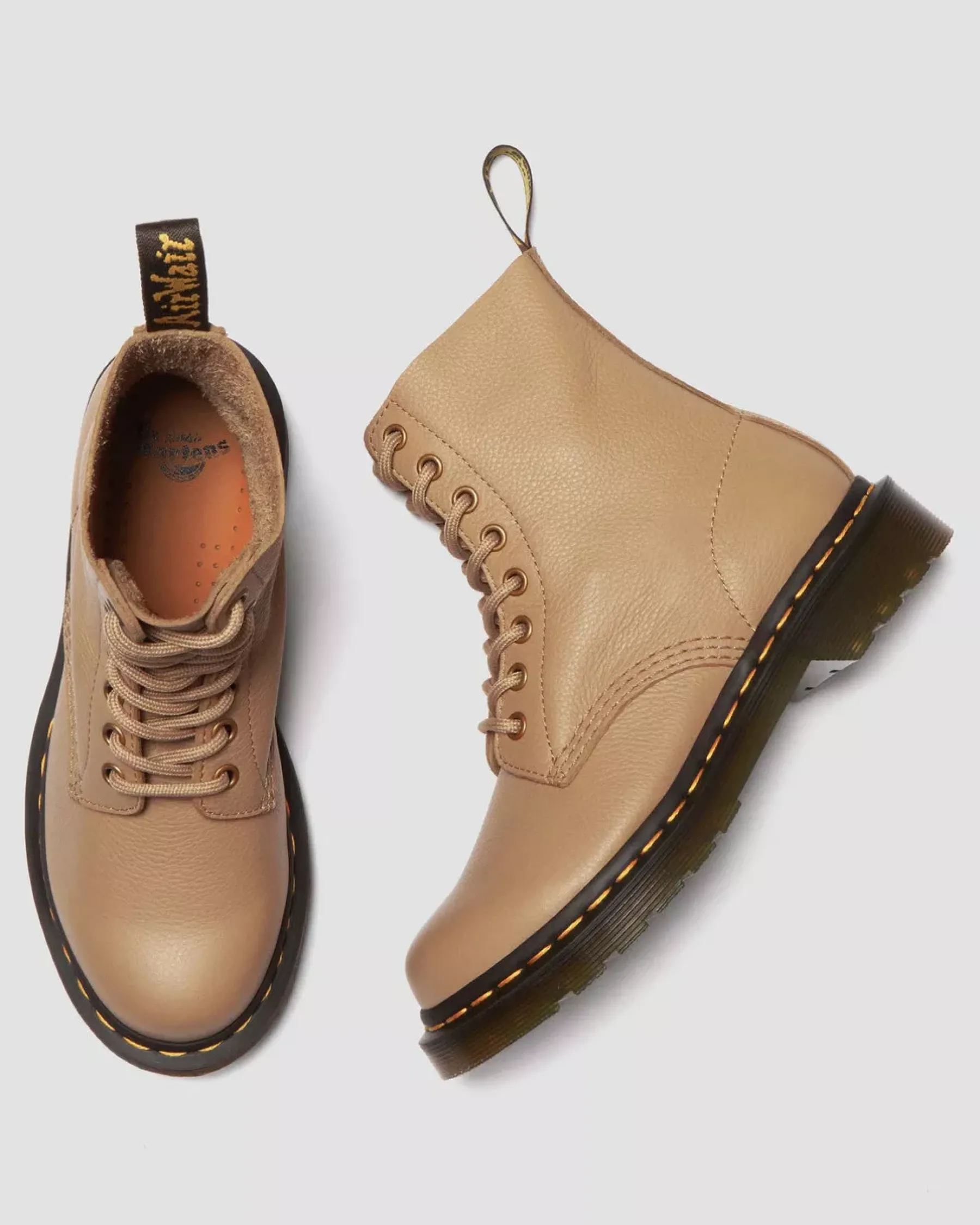 Originals|Ankle Boots>Dr. Martens 1460 Women's Pascal Virginia Leather Boots Savannah Tan — Virginia