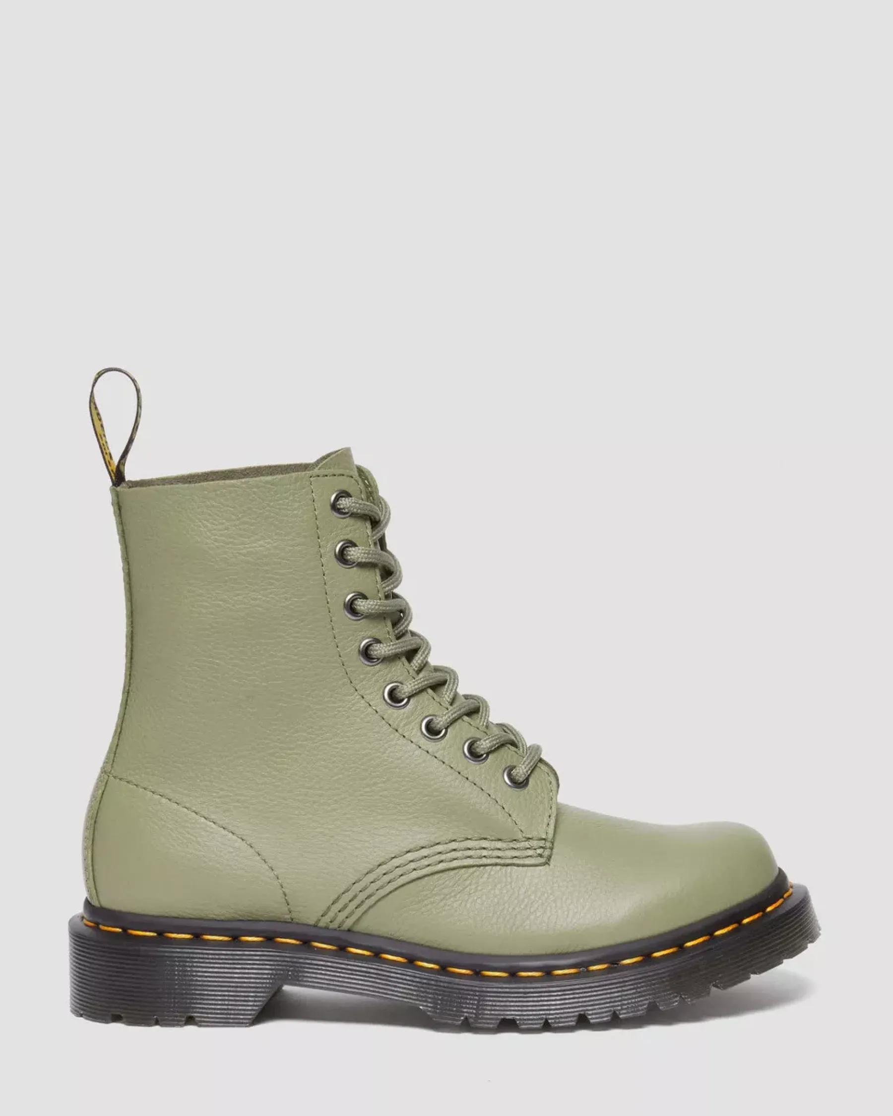 Originals|Ankle Boots>Dr. Martens 1460 Women's Pascal Virginia Leather Boots Muted Olive — Virginia