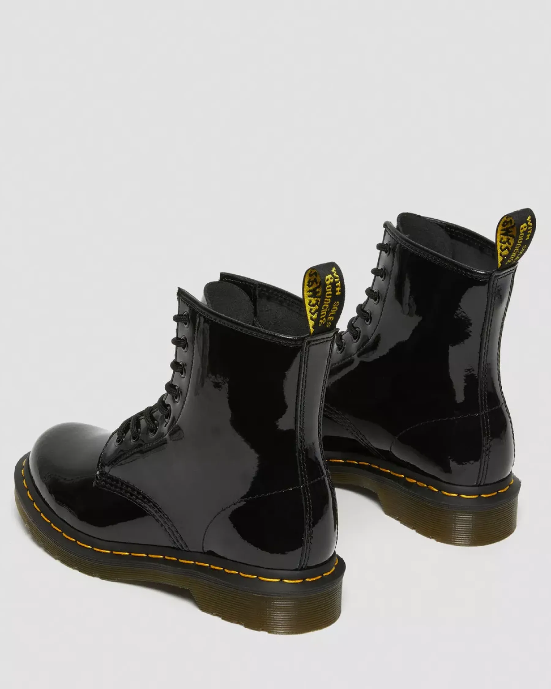 Originals|Ankle Boots>Dr. Martens 1460 Women's Patent Leather Lace Up Boots Black — Patent Leather