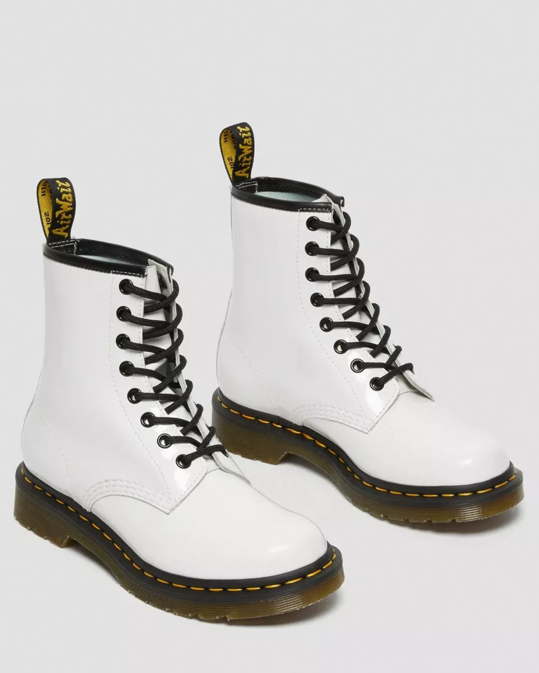 Sale|Originals>Dr. Martens 1460 Women's Patent Leather Lace Up Boots White — Patent Leather