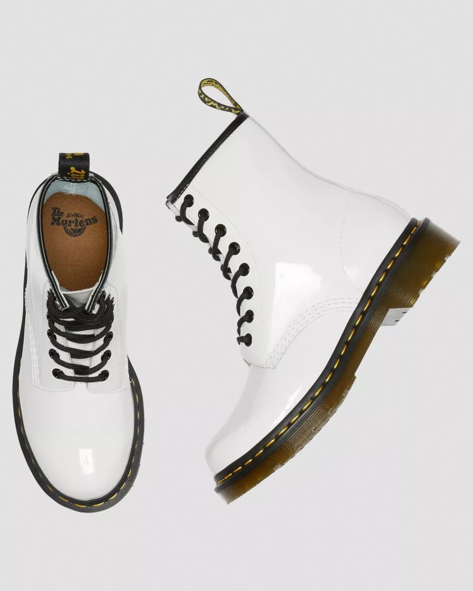 Sale|Originals>Dr. Martens 1460 Women's Patent Leather Lace Up Boots White — Patent Leather