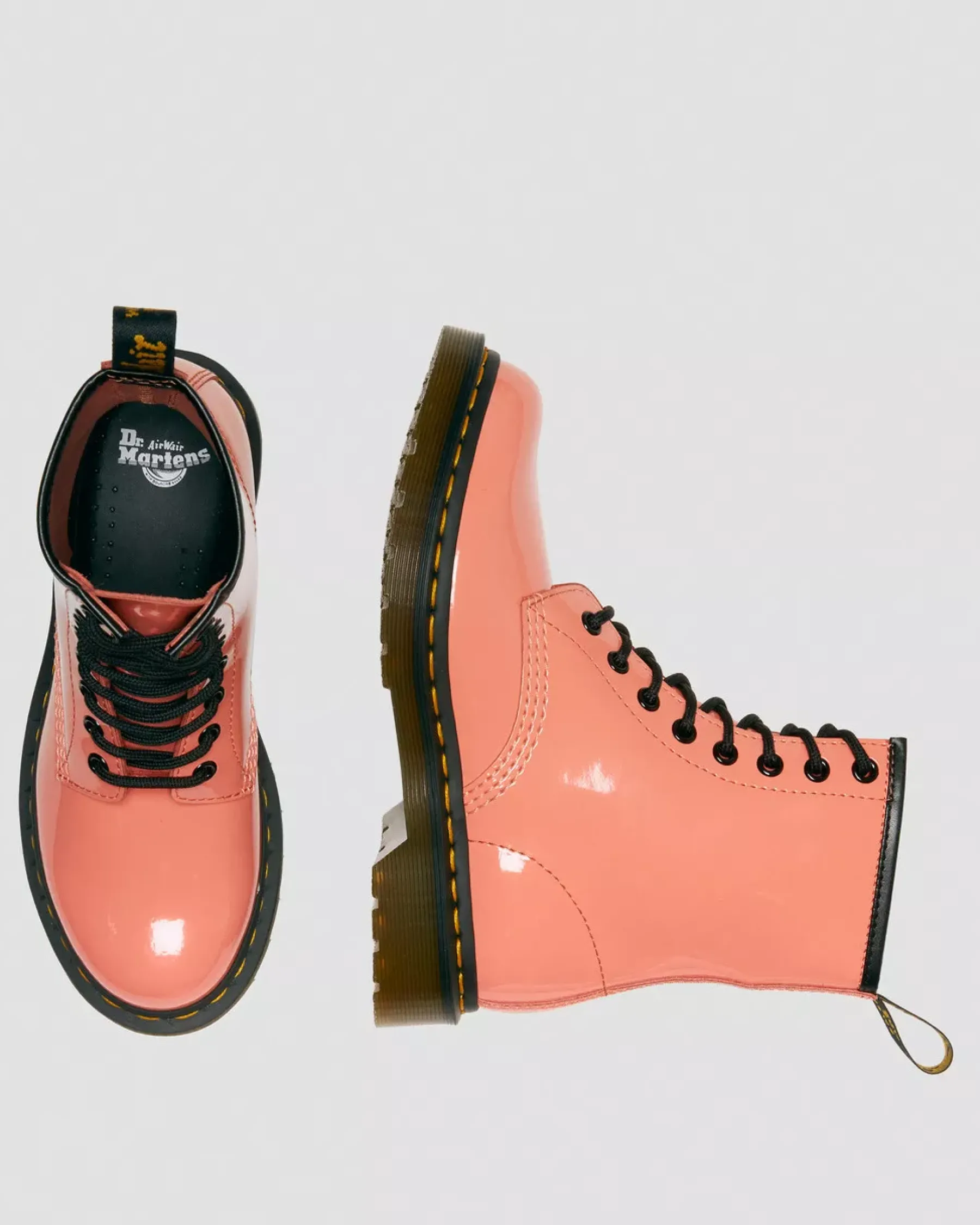 Sale|Originals>Dr. Martens 1460 Women's Patent Leather Lace Up Boots Coral — Patent Leather