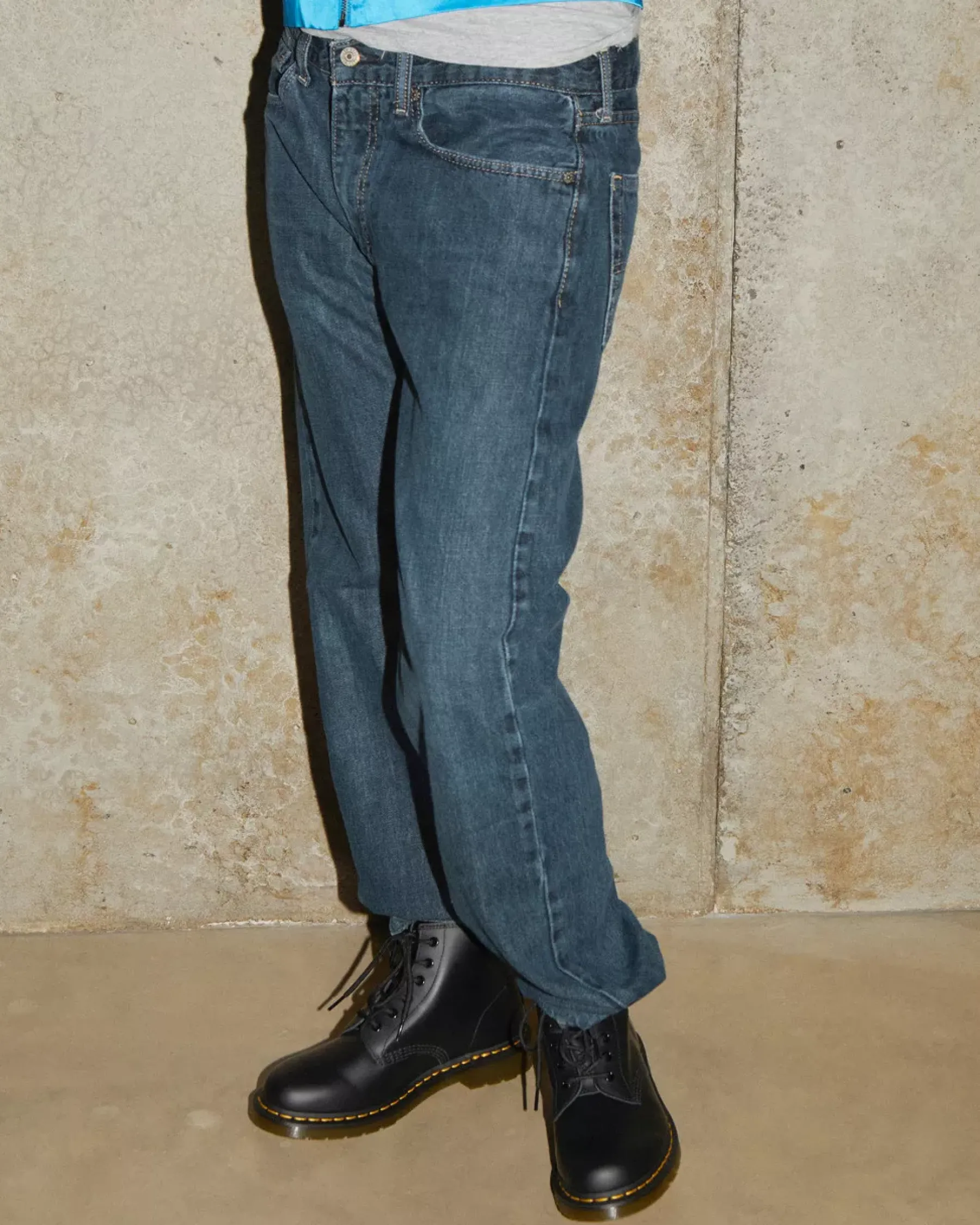 Originals|Ankle Boots>Dr. Martens 101 Yellow Stitch Smooth Leather Ankle Boots Black — Smooth Leather