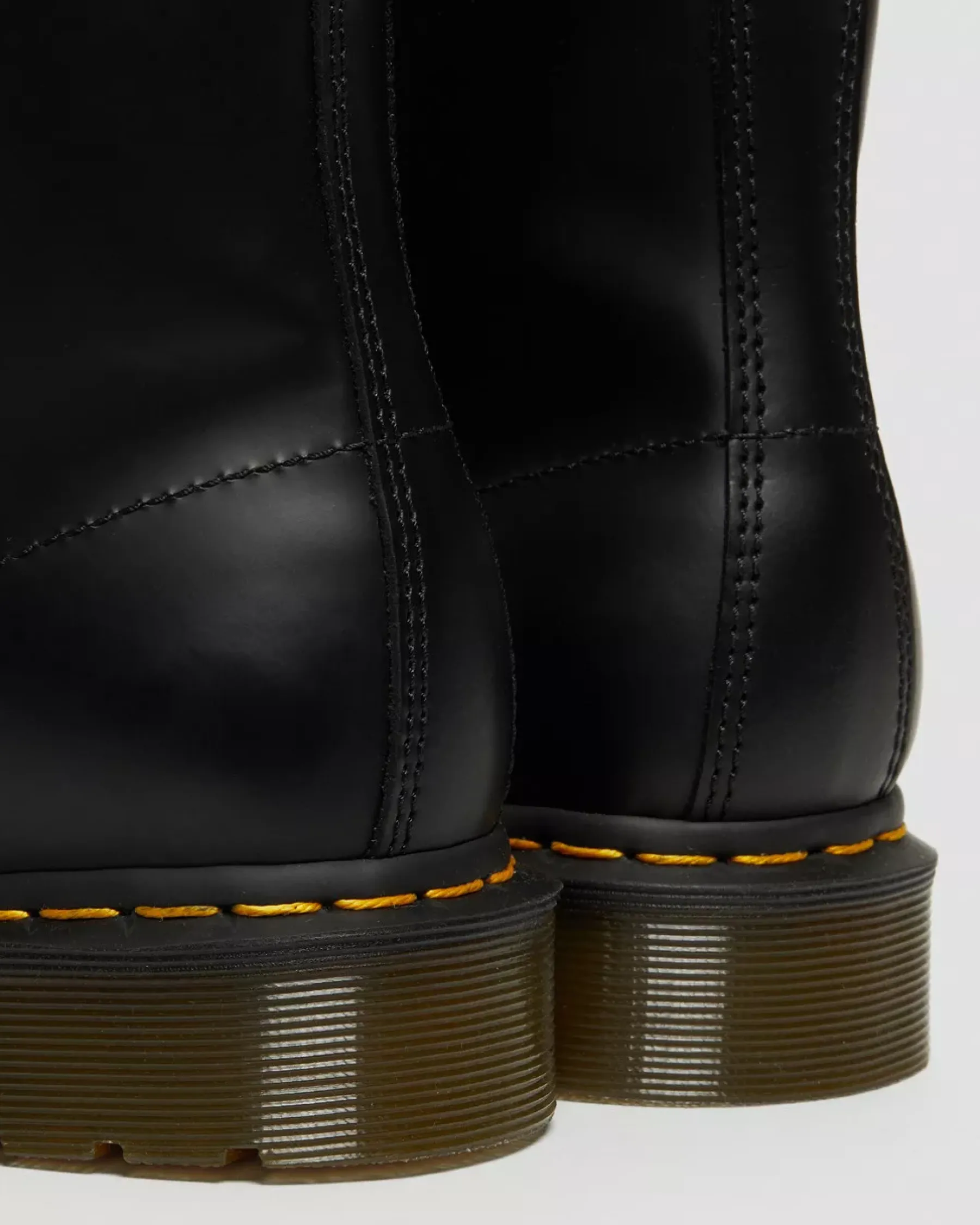 Originals|Ankle Boots>Dr. Martens 101 Yellow Stitch Smooth Leather Ankle Boots Black — Smooth Leather