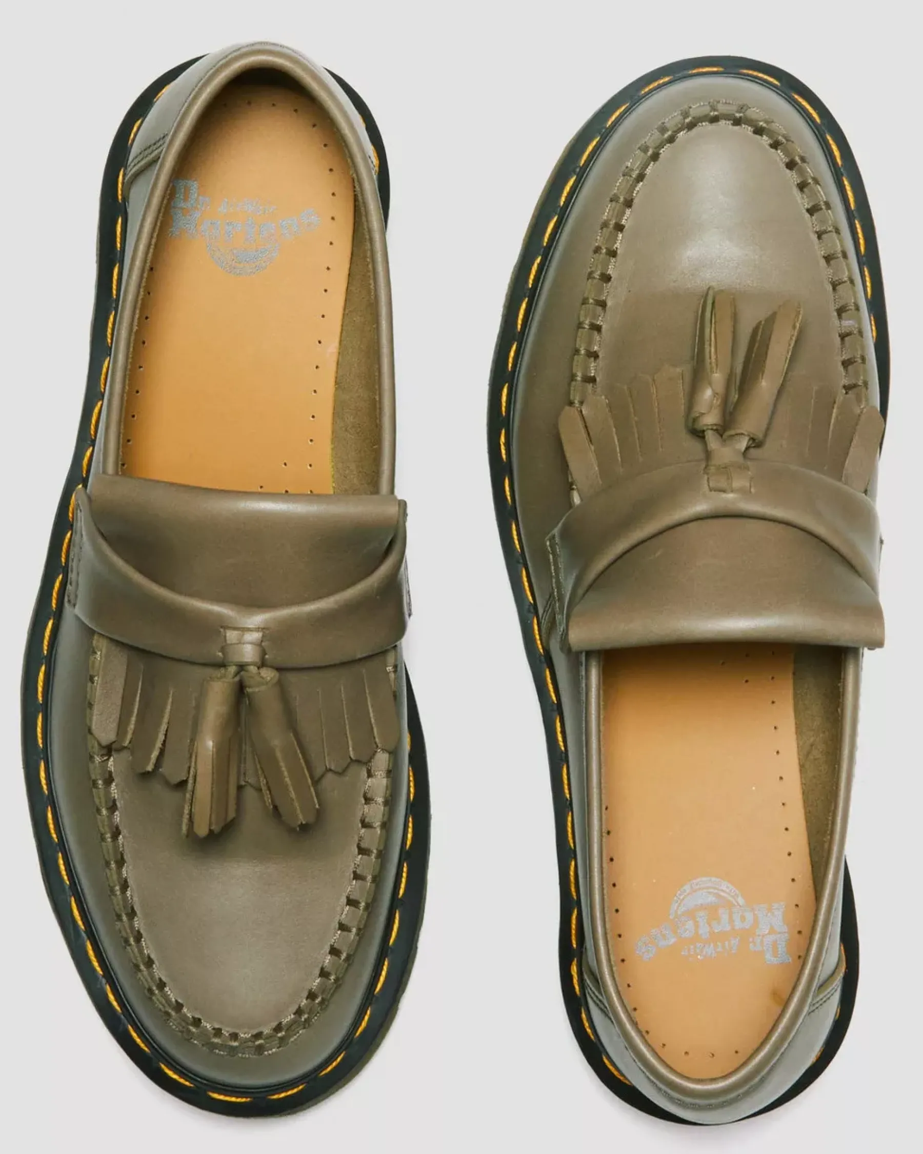 Sale|Originals>Dr. Martens Adrian Carrara Leather Tassel Loafers Olive — Carrara