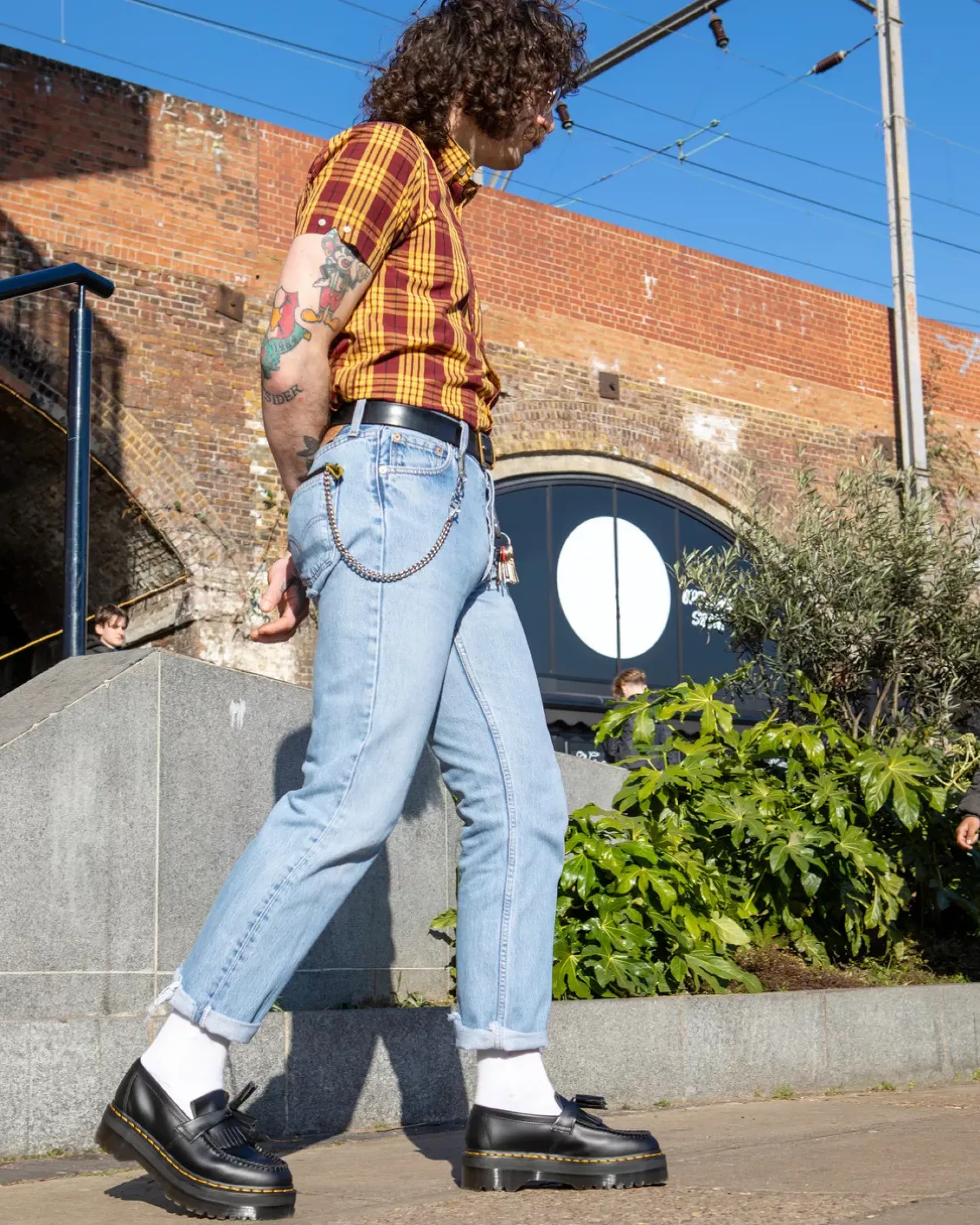 Originals|Platform Shoes>Dr. Martens Adrian Leather Platform Tassel Loafers Black — Smooth Leather