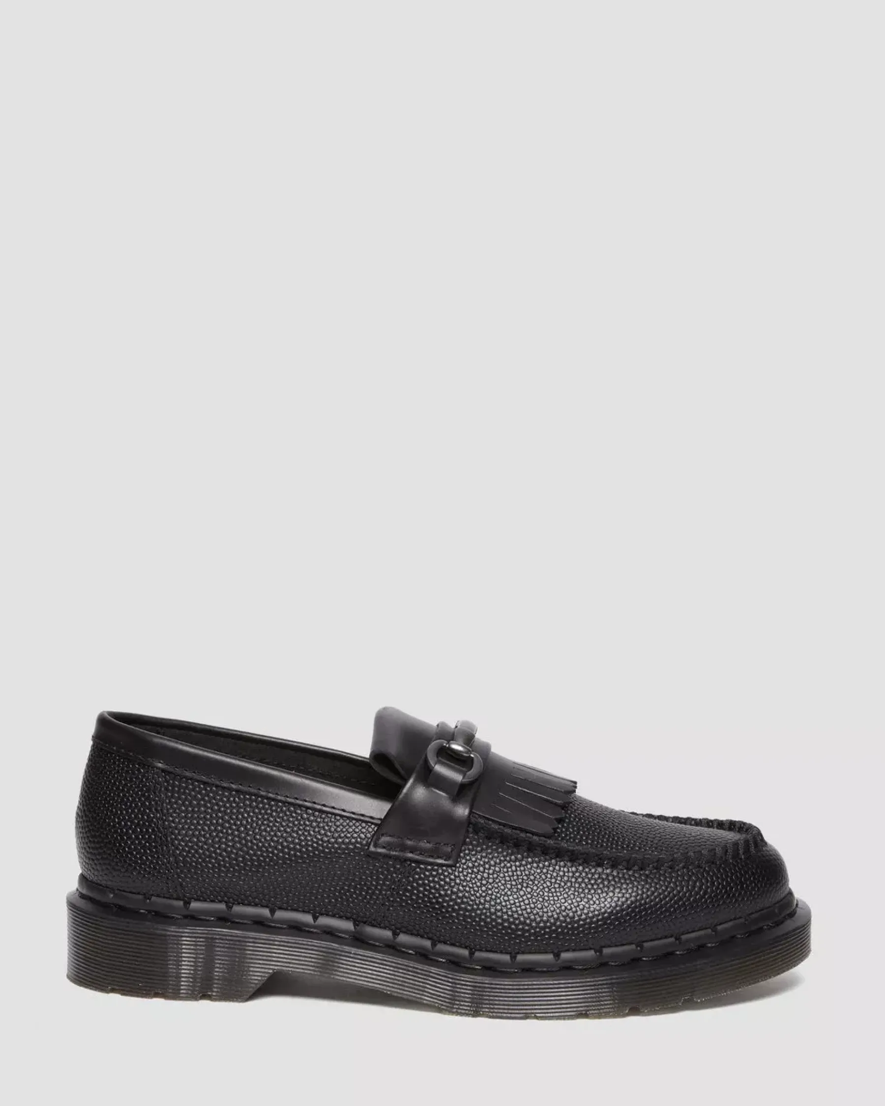 Originals|Shoes>Dr. Martens Adrian Snaffle Pebble Grain Leather Kiltie Loafers BLACK