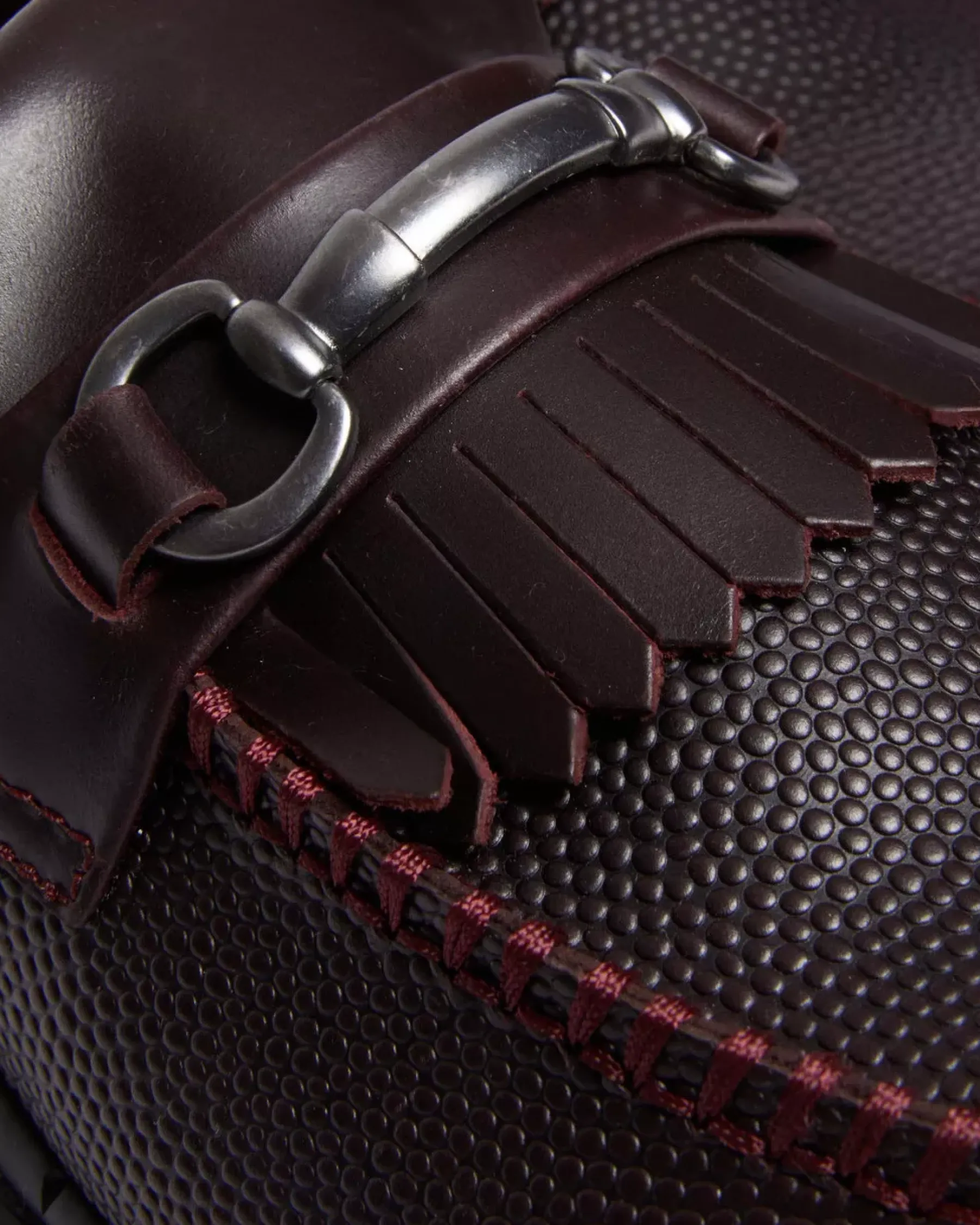 Originals|Shoes>Dr. Martens Adrian Snaffle Pebble Grain Leather Kiltie Loafers OXBLOOD