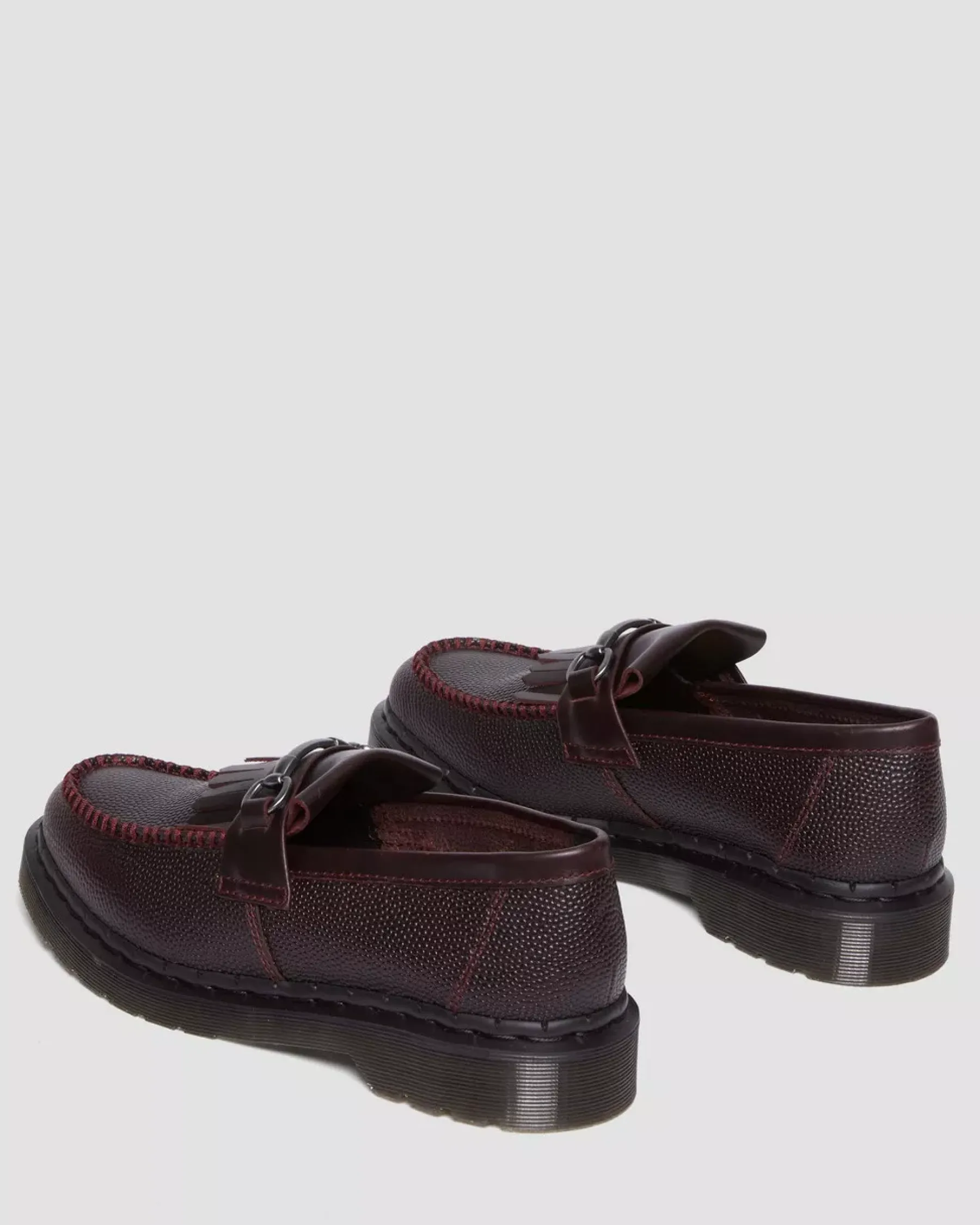 Originals|Shoes>Dr. Martens Adrian Snaffle Pebble Grain Leather Kiltie Loafers OXBLOOD